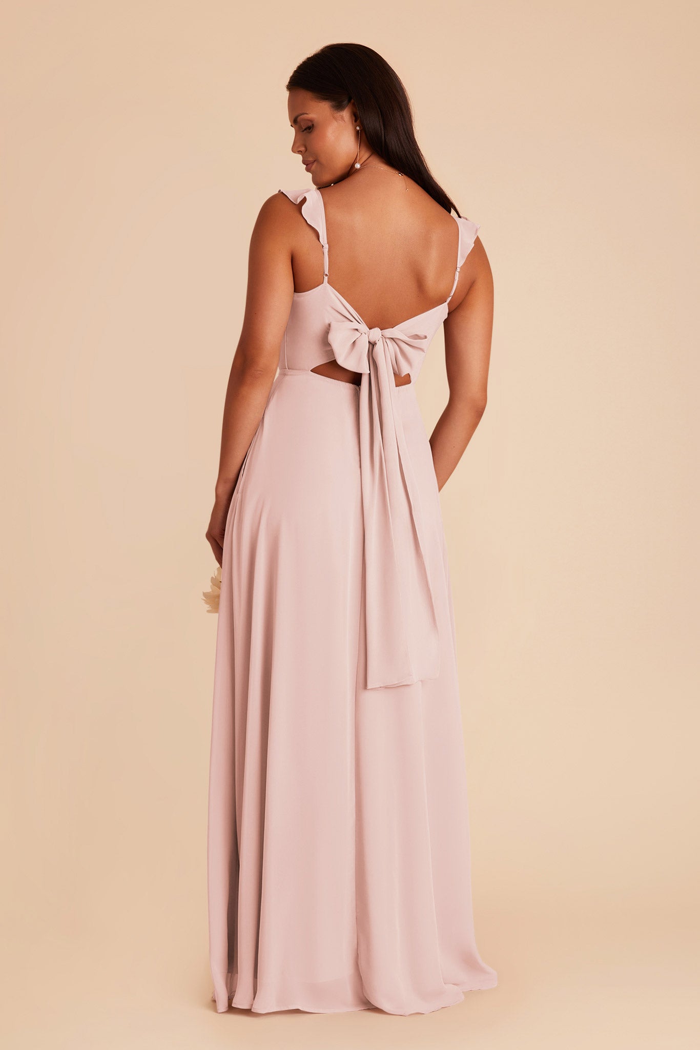 Blush Pink Doris Chiffon Dress by Birdy Grey