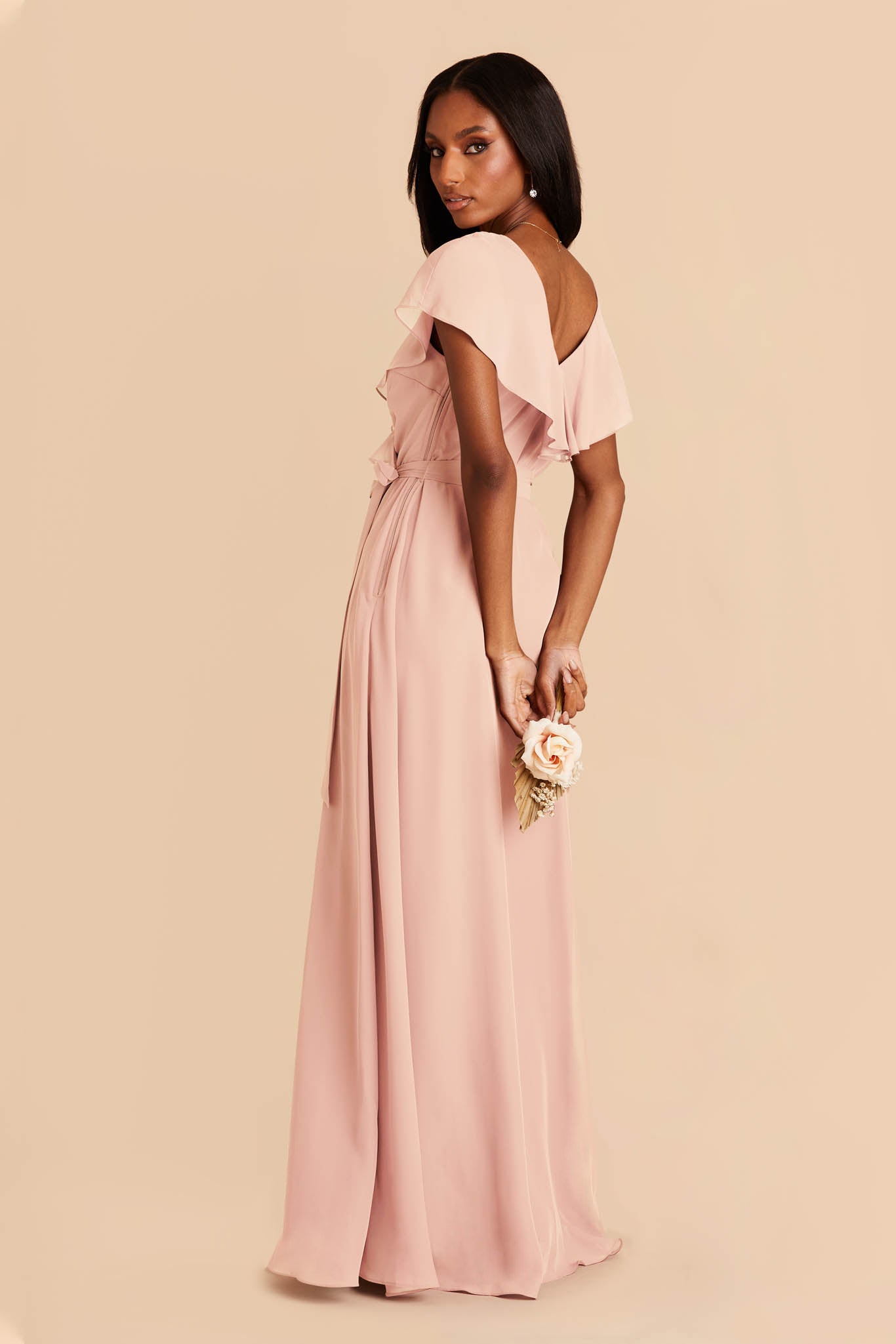 Blush Pink Jackson Chiffon Dress by Birdy Grey