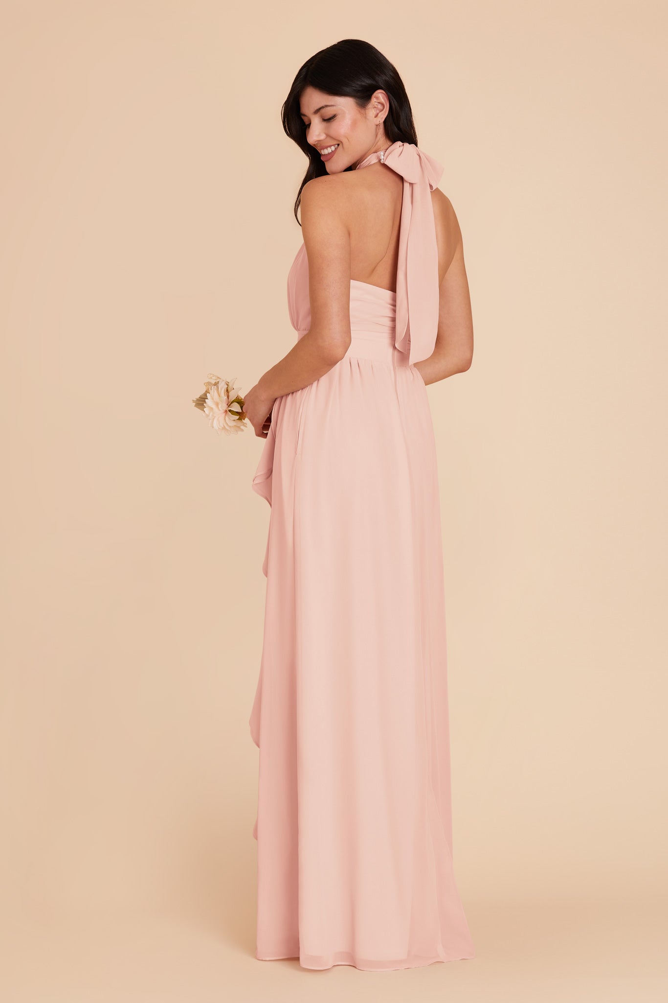 Blush Pink Joyce Chiffon Dress by Birdy Grey