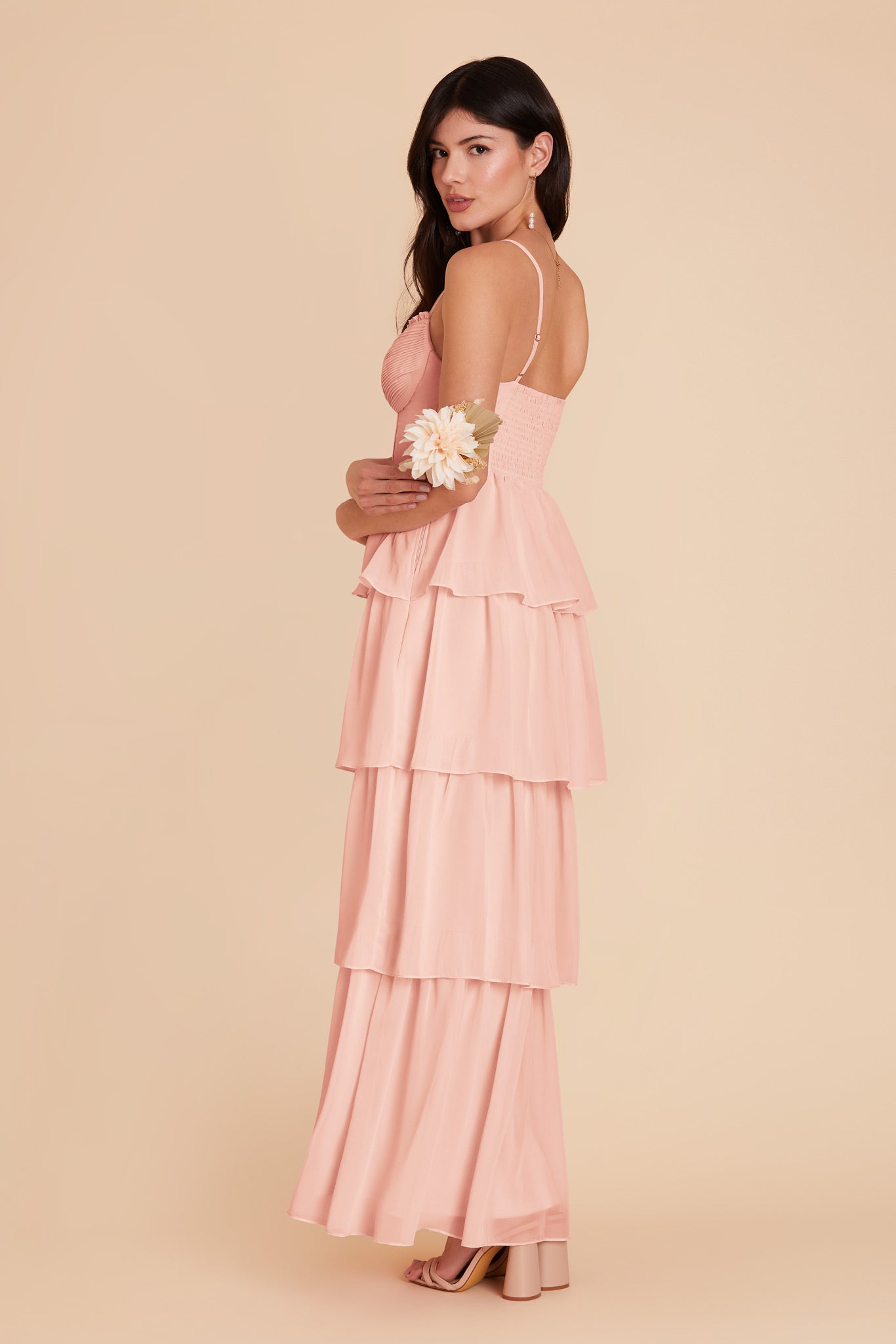 Blush Pink Lola Chiffon Dress by Birdy Grey