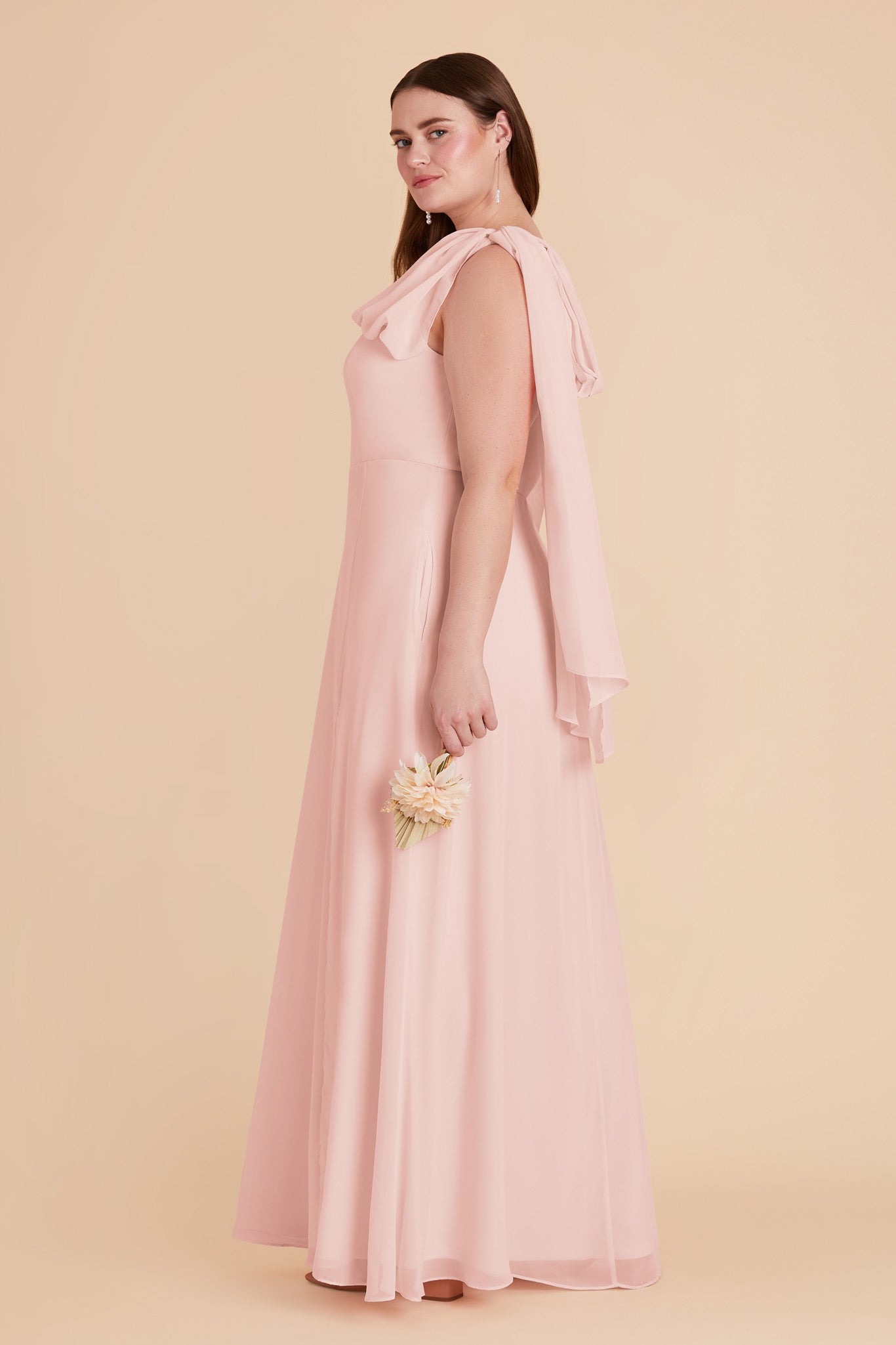 Blush Pink Melissa Chiffon Dress by Birdy Grey