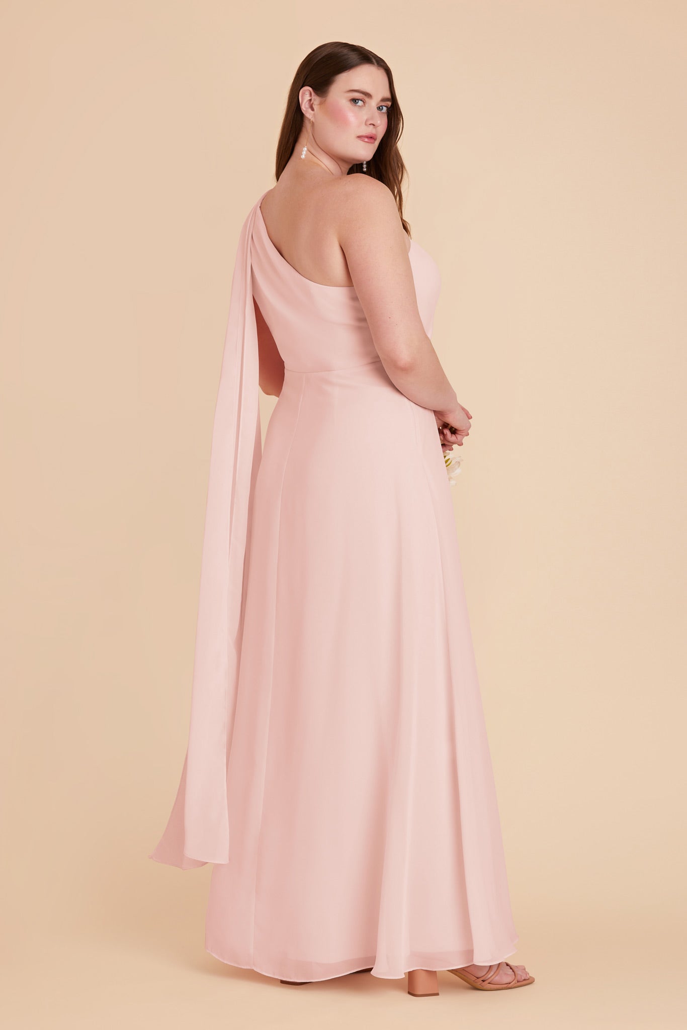 Blush Pink Melissa Chiffon Dress by Birdy Grey