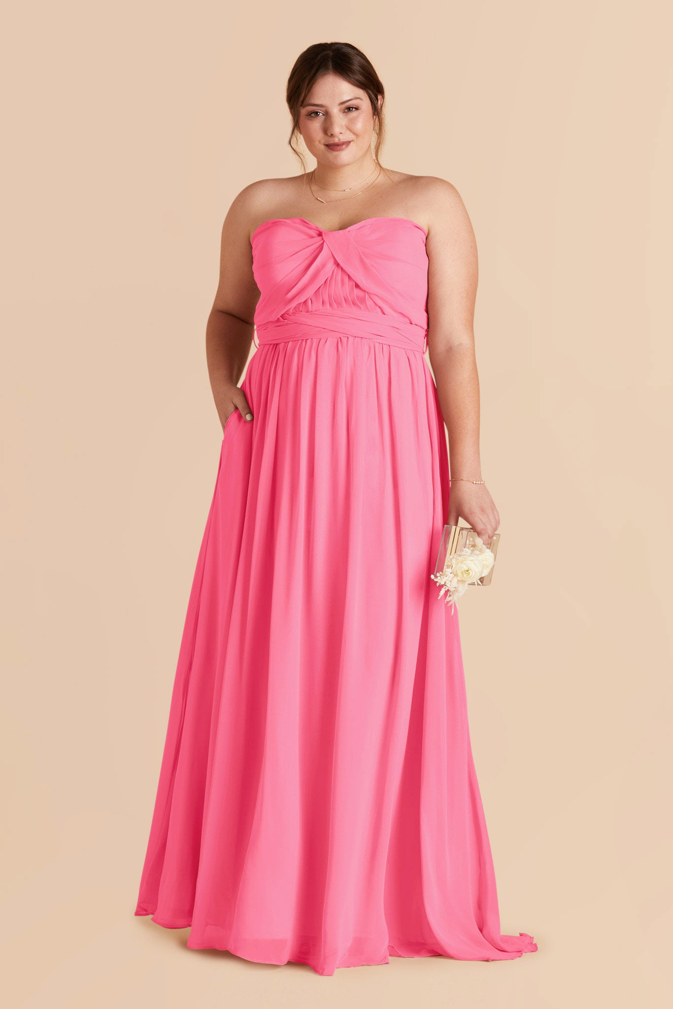 Bon Bon Pink Grace Convertible Dress by Birdy Grey