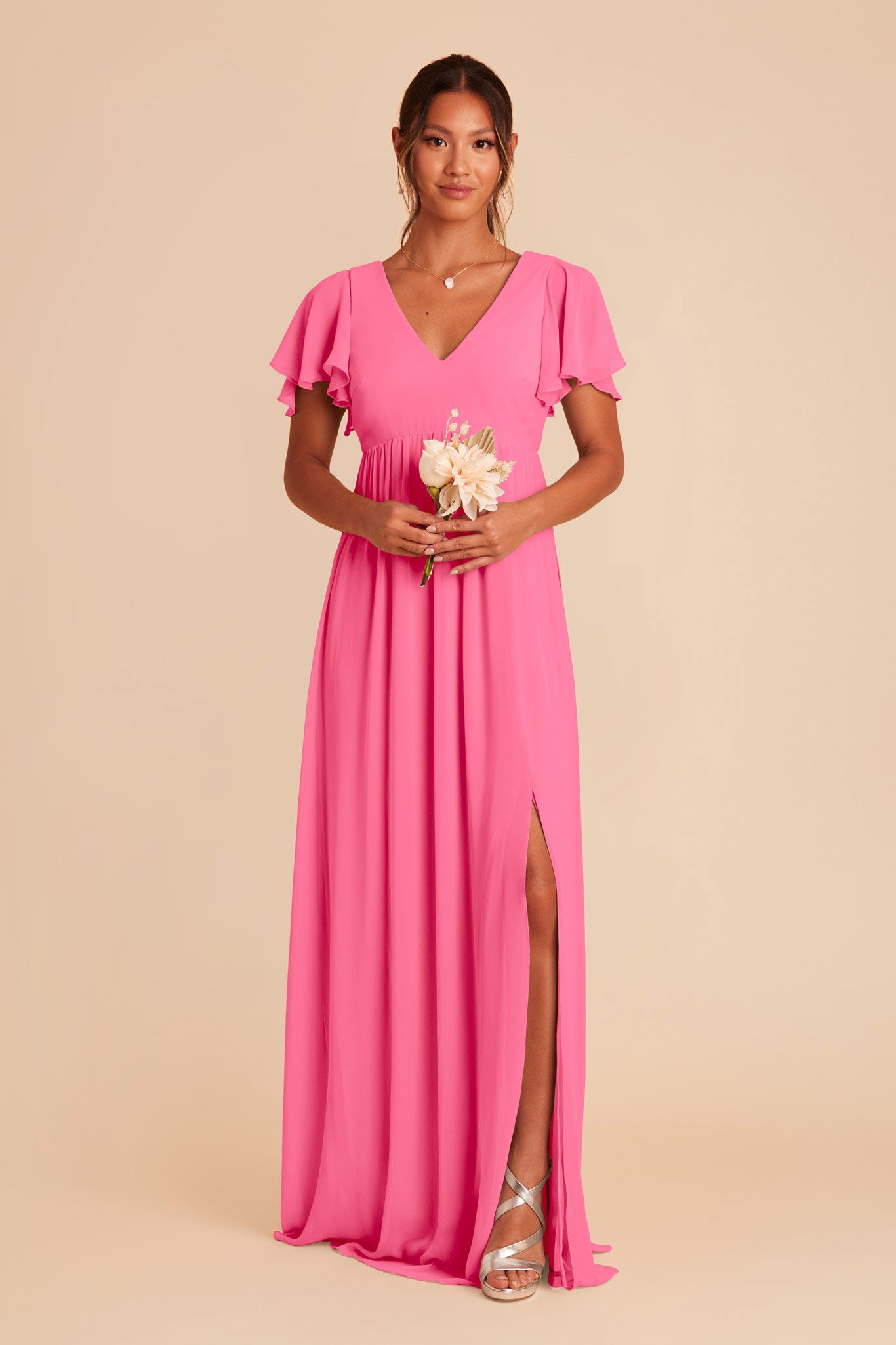  Bon Bon Pink Hannah Empire Dress by Birdy Grey
