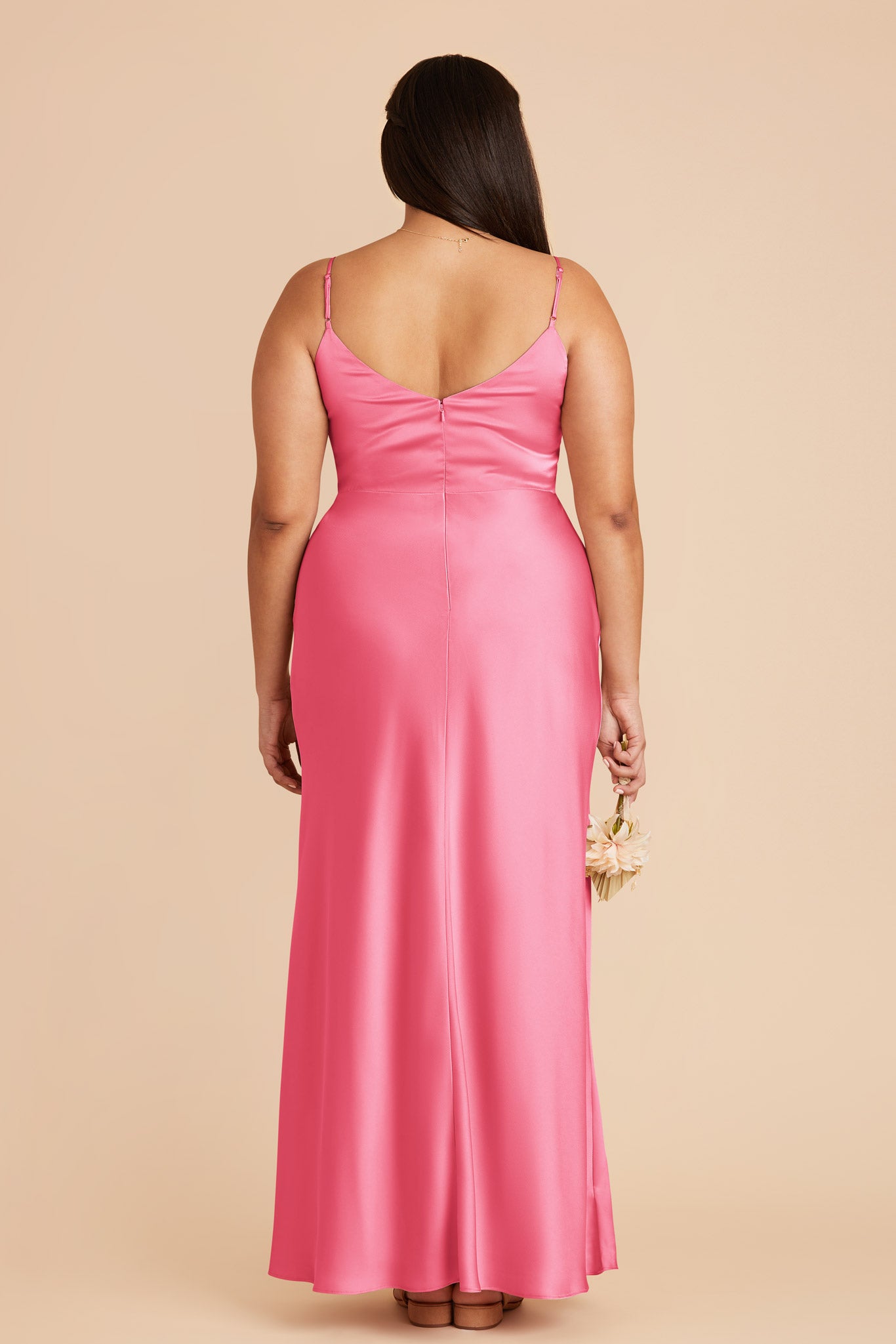 Bon Bon Pink Jay Matte Satin Dress by Birdy Grey
