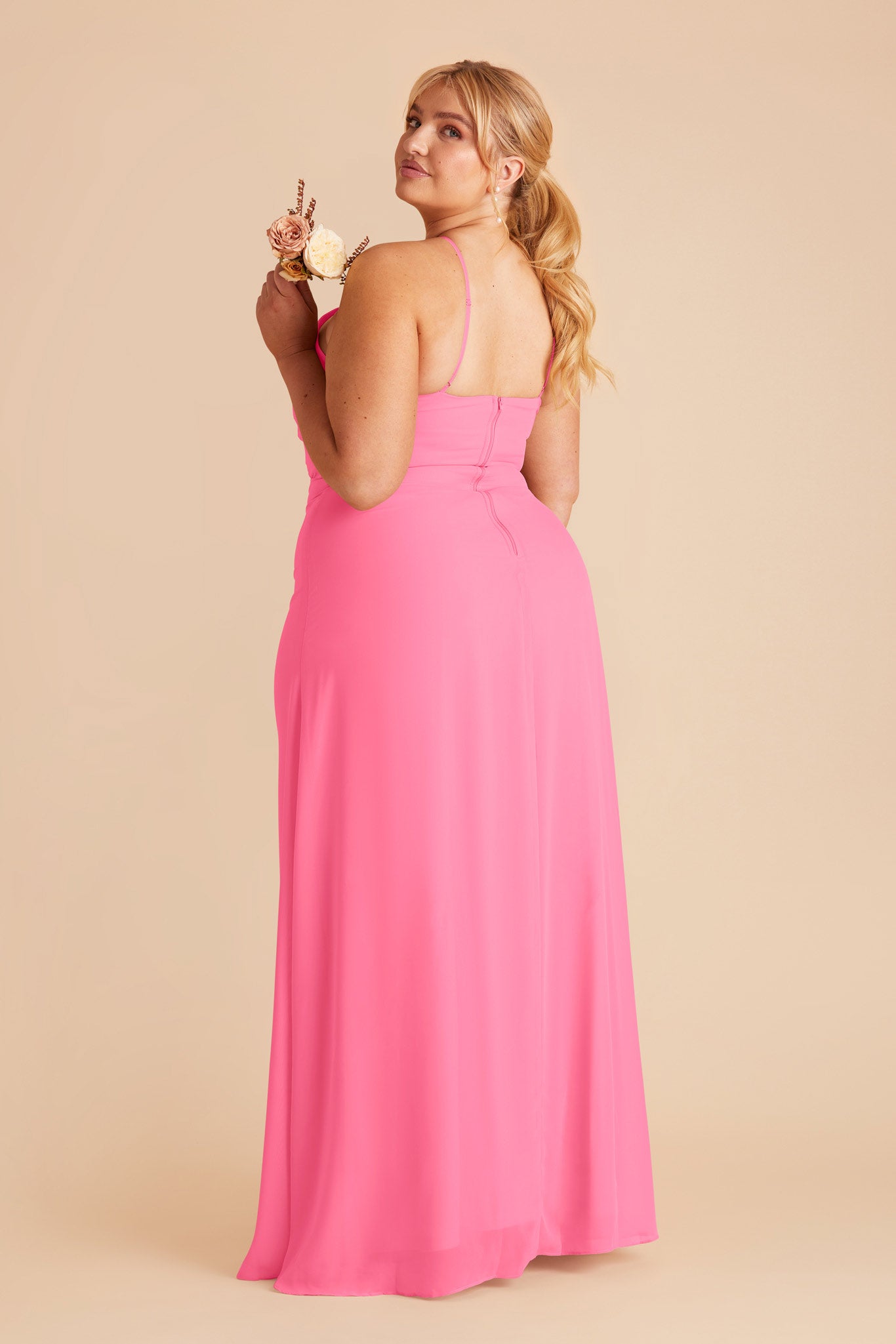 Bon Bon Pink Juliet Chiffon Dress by Birdy Grey