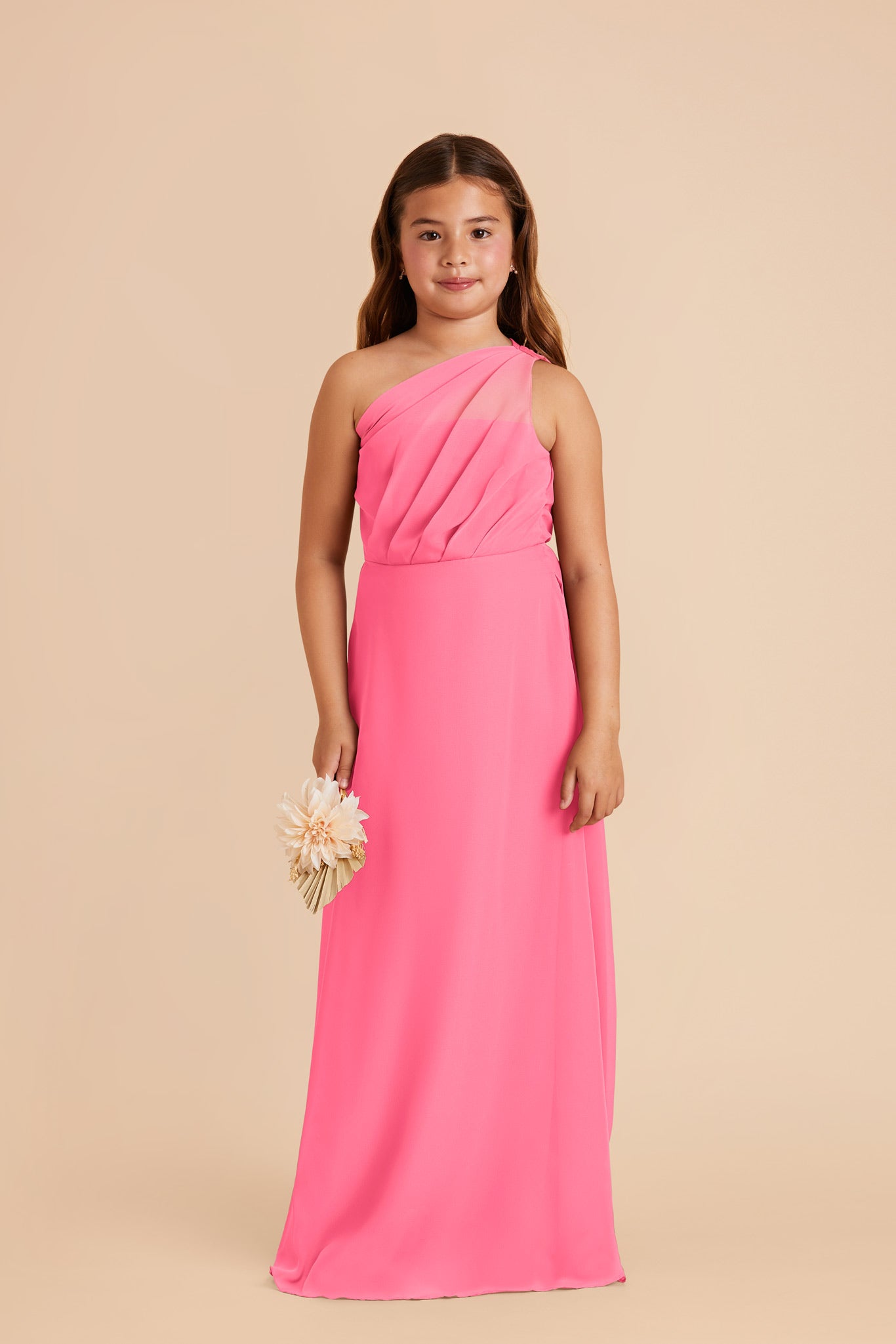 Kiara Junior Chiffon Bon Bon Pink Dress by Birdy Grey