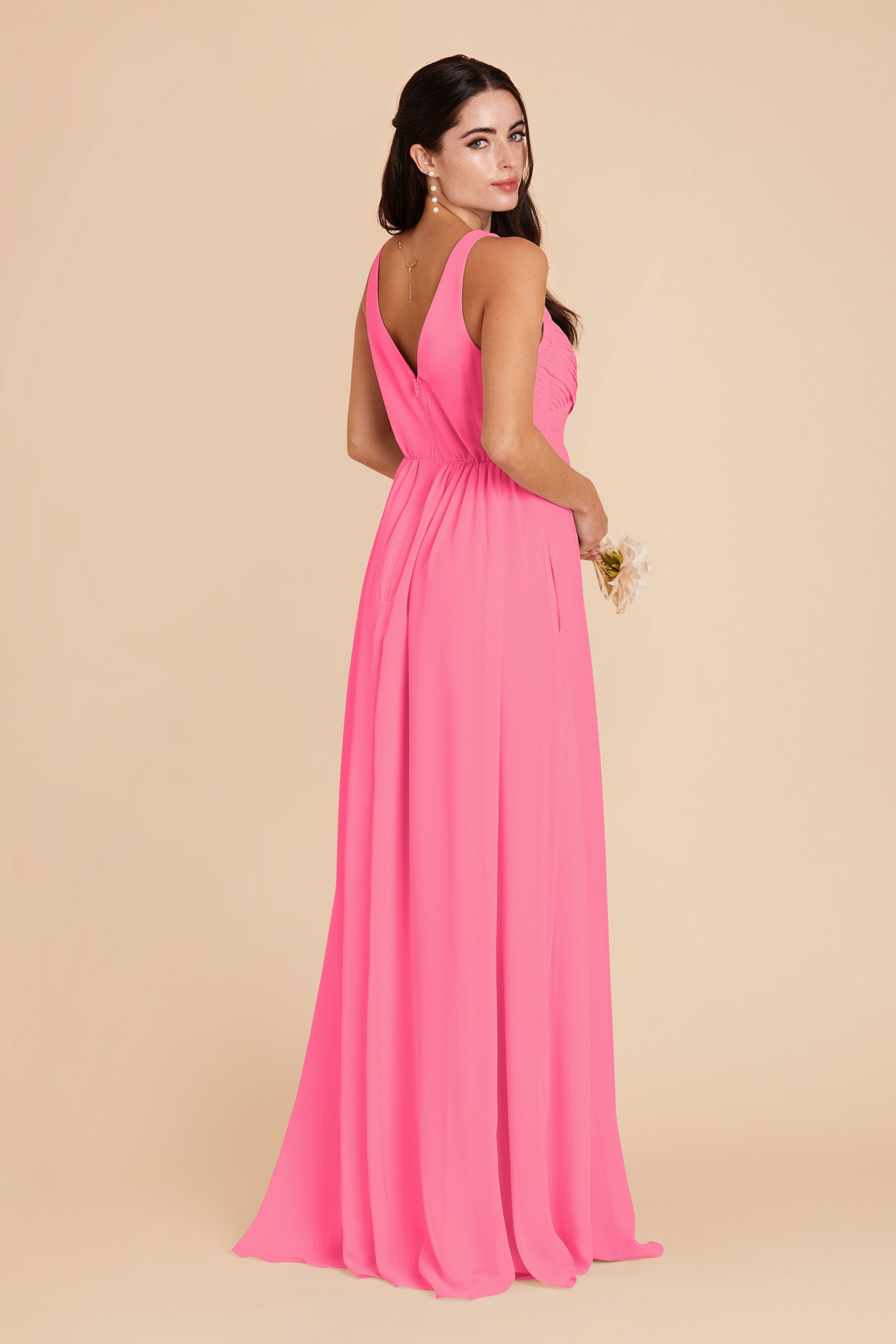 Bon Bon Pink Laurie Empire Dress by Birdy Grey