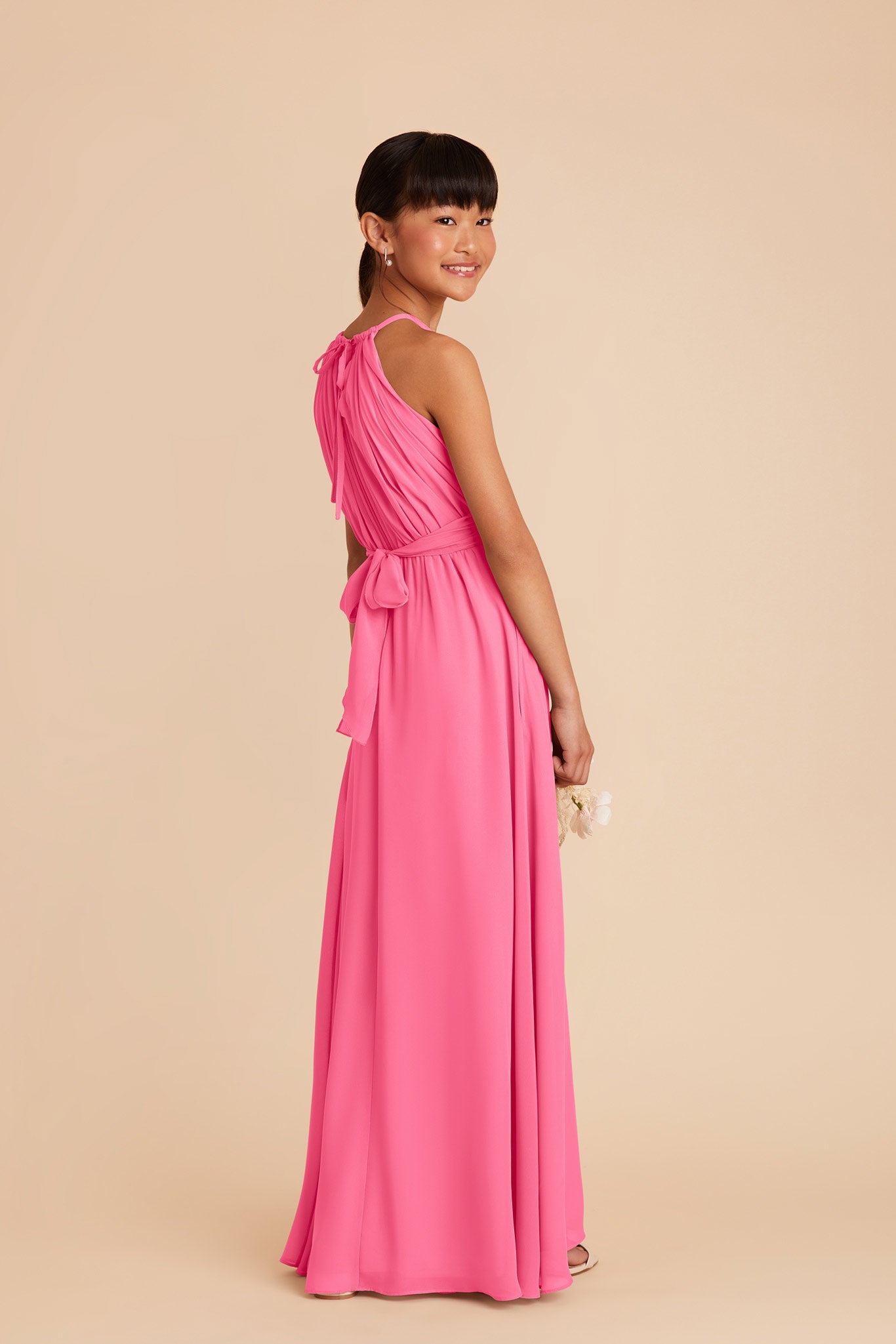 Bon Bon Pink Sienna Junior Chiffon Dress by Birdy Grey
