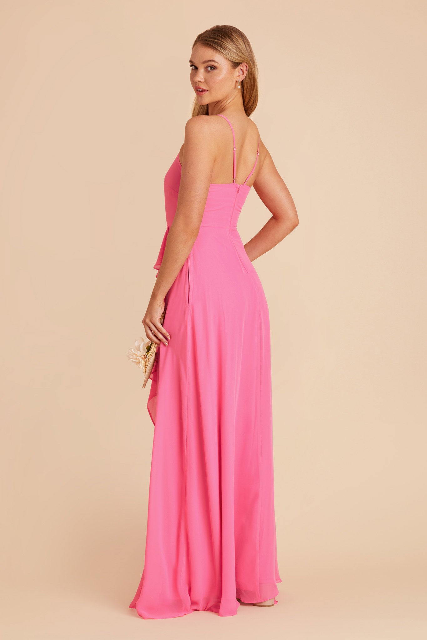 Bon Bon Pink Theresa Chiffon Dress by Birdy Grey