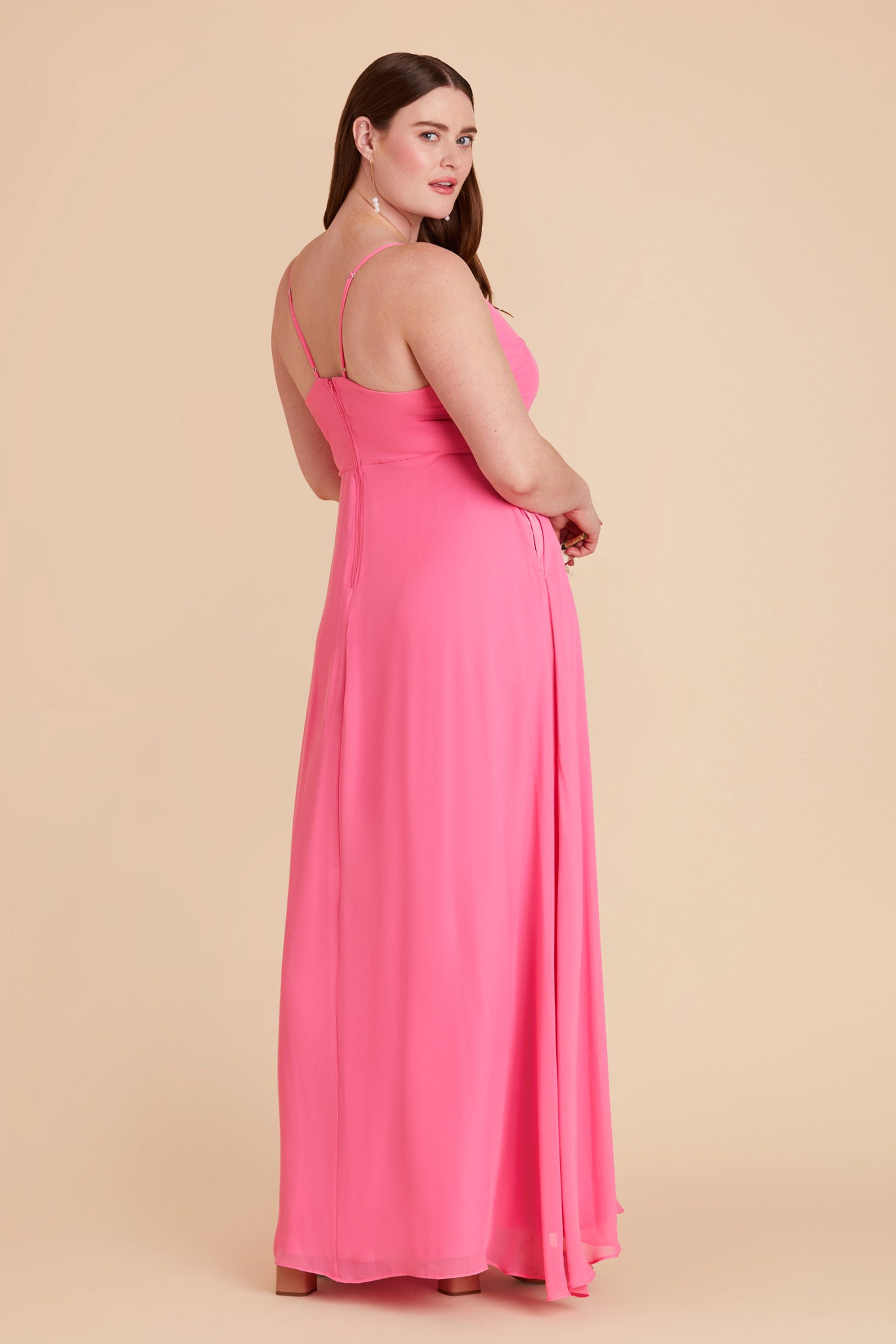 Bon Bon Pink Theresa Chiffon Dress by Birdy Grey