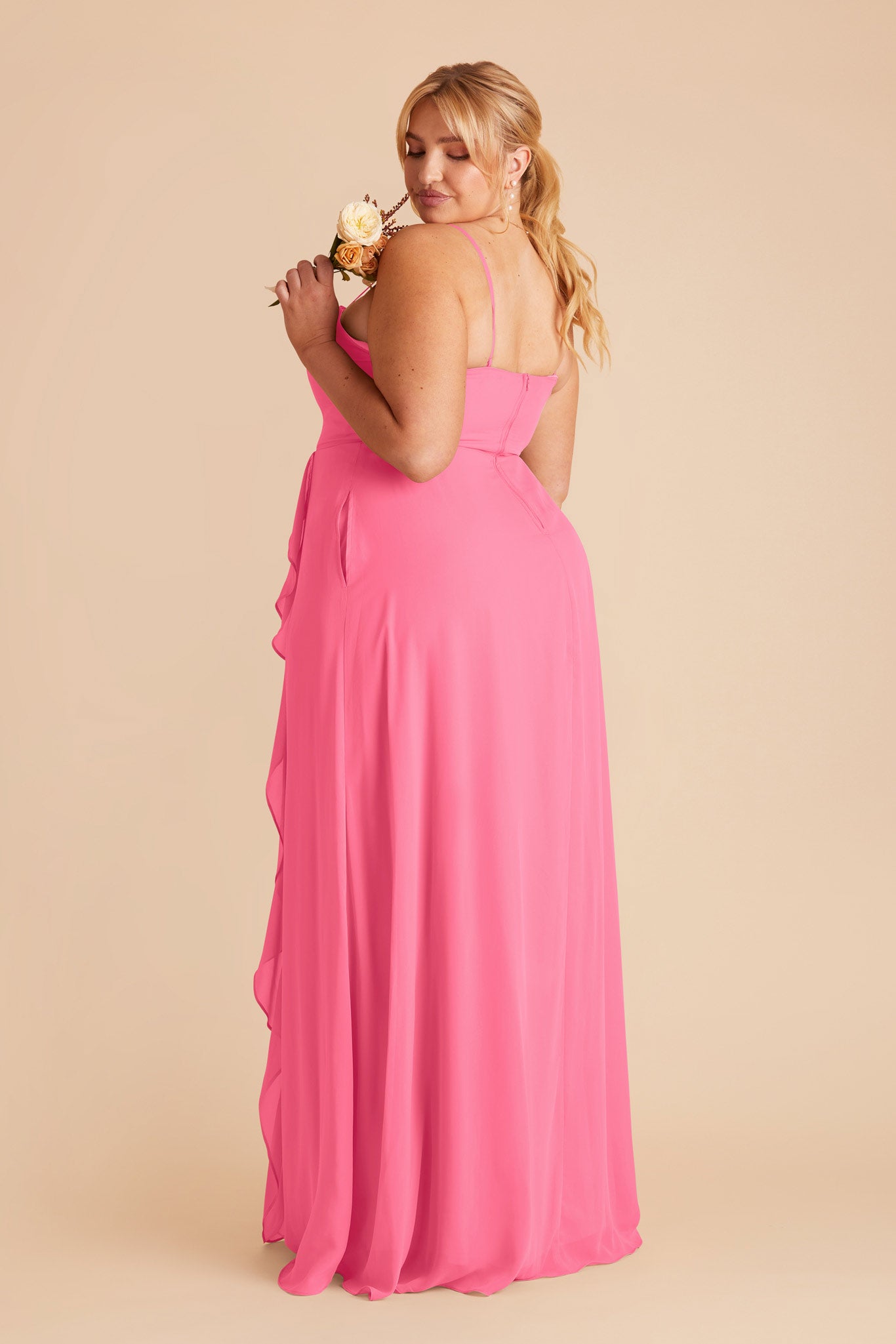 Bon Bon Pink Winnie Convertible Chiffon Dress by Birdy Grey