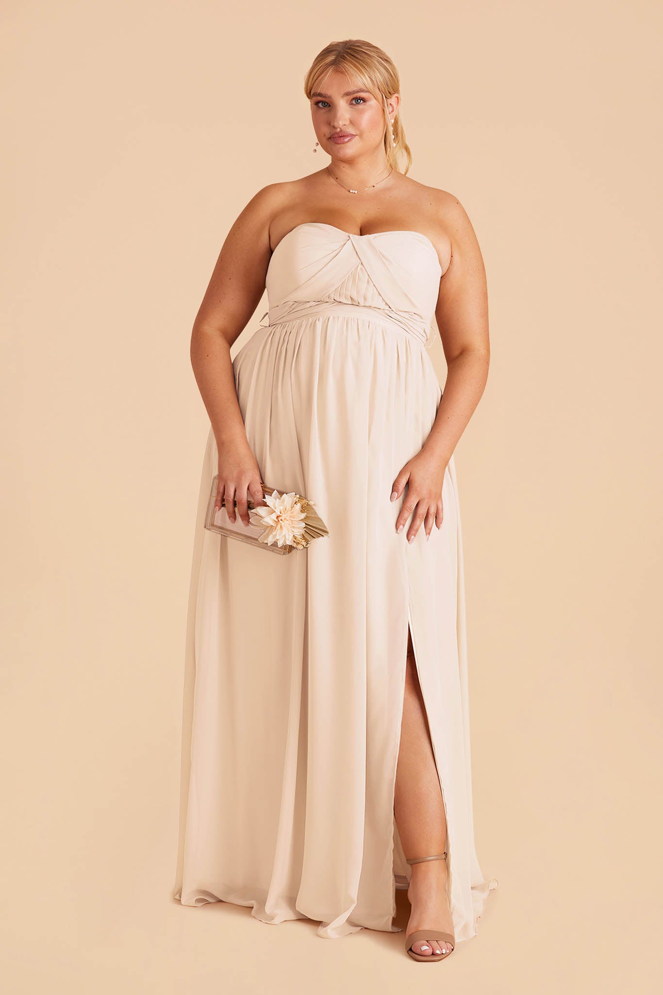 Champagne Grace Convertible Dress by Birdy Grey