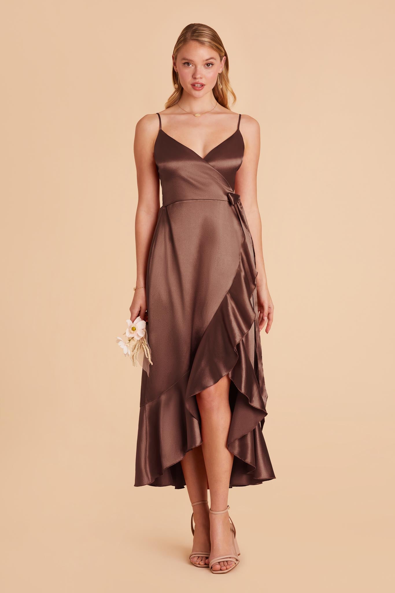 Chocolate Brown YC Midi Dress by Birdy Grey