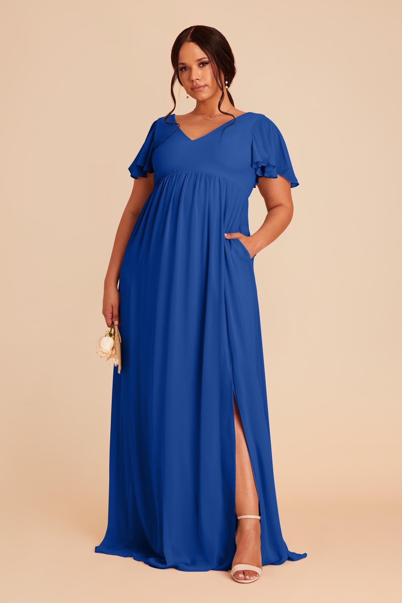 Cobalt Blue Hannah Empire Dress by Birdy Grey