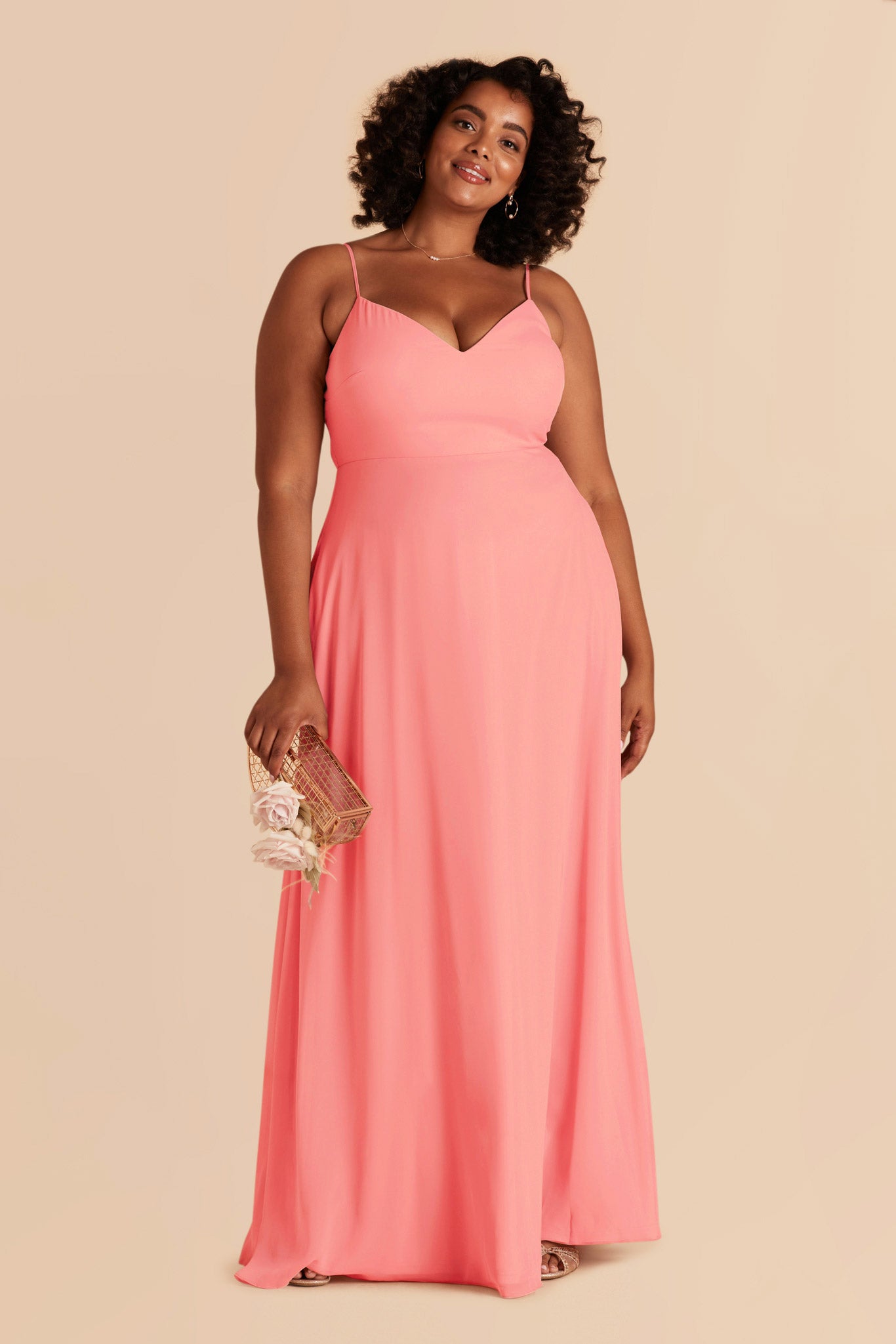 Coral Pink Devin Convertible Dress by Birdy Grey