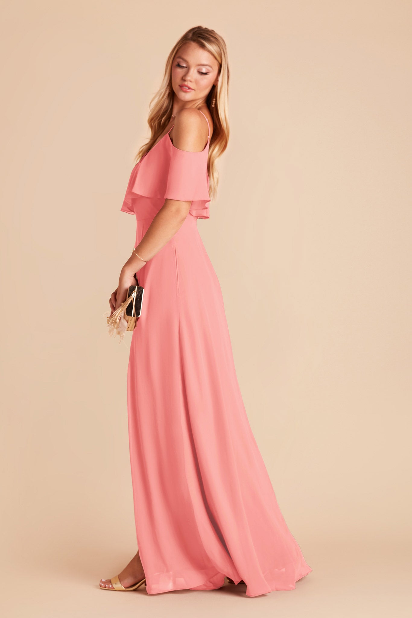 Coral Pink Jane Convertible Dress by Birdy Grey