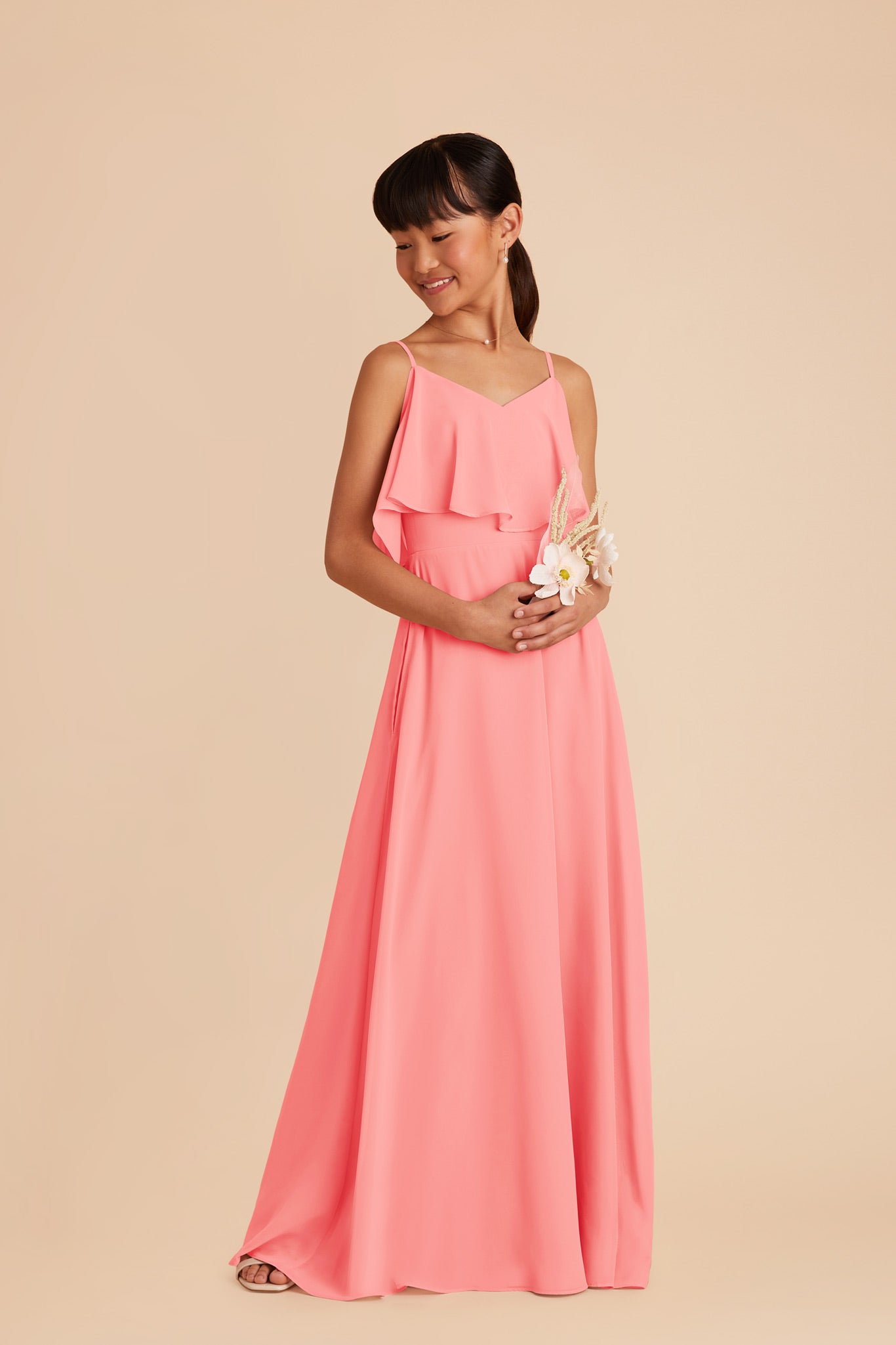Coral Pink Janie Convertible Junior Dress by Birdy Grey