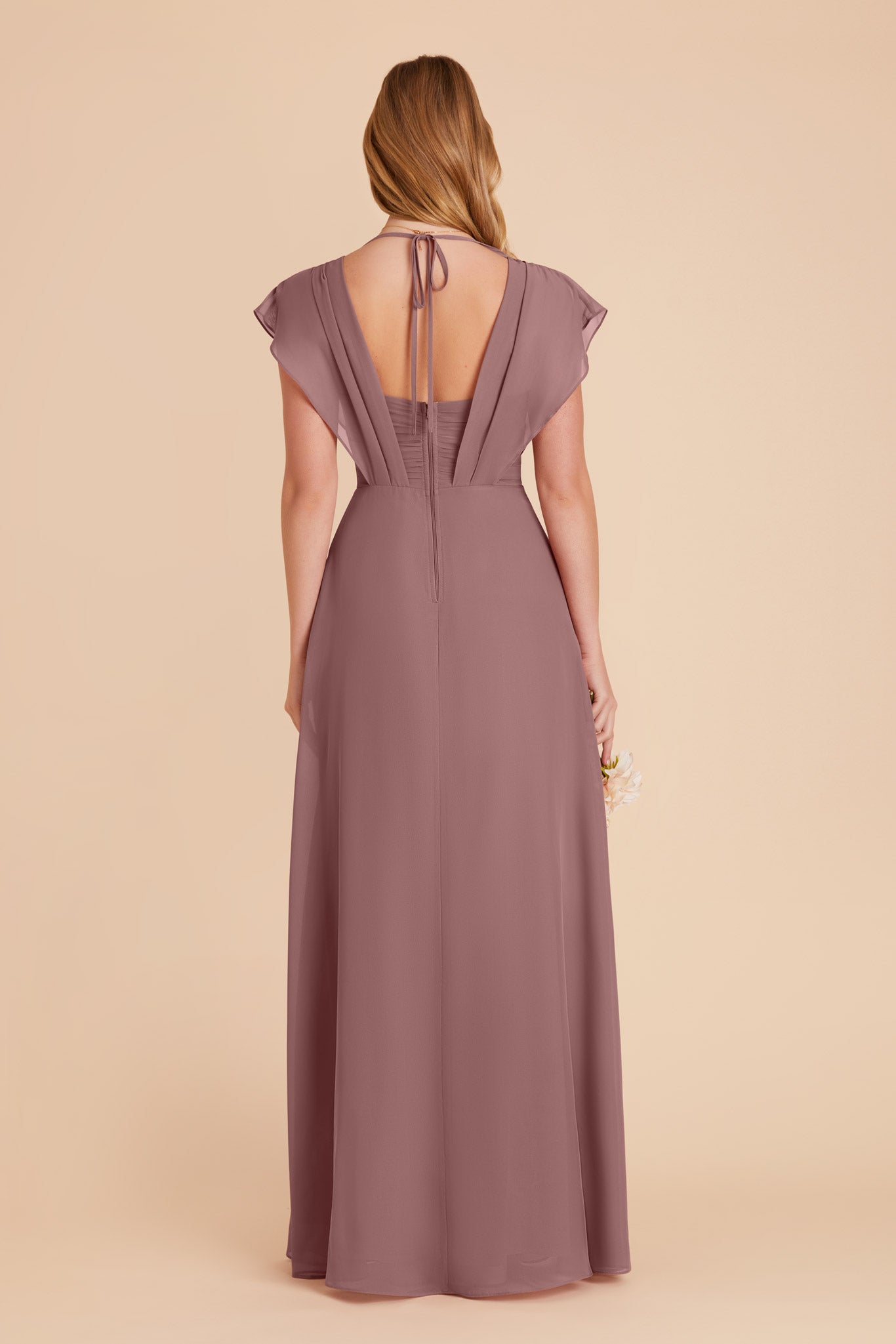 Violet Chiffon Dress - Dark Mauve
