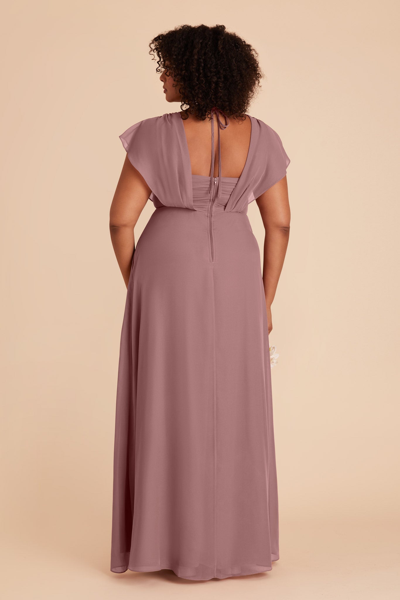 Violet Chiffon Dress - Dark Mauve