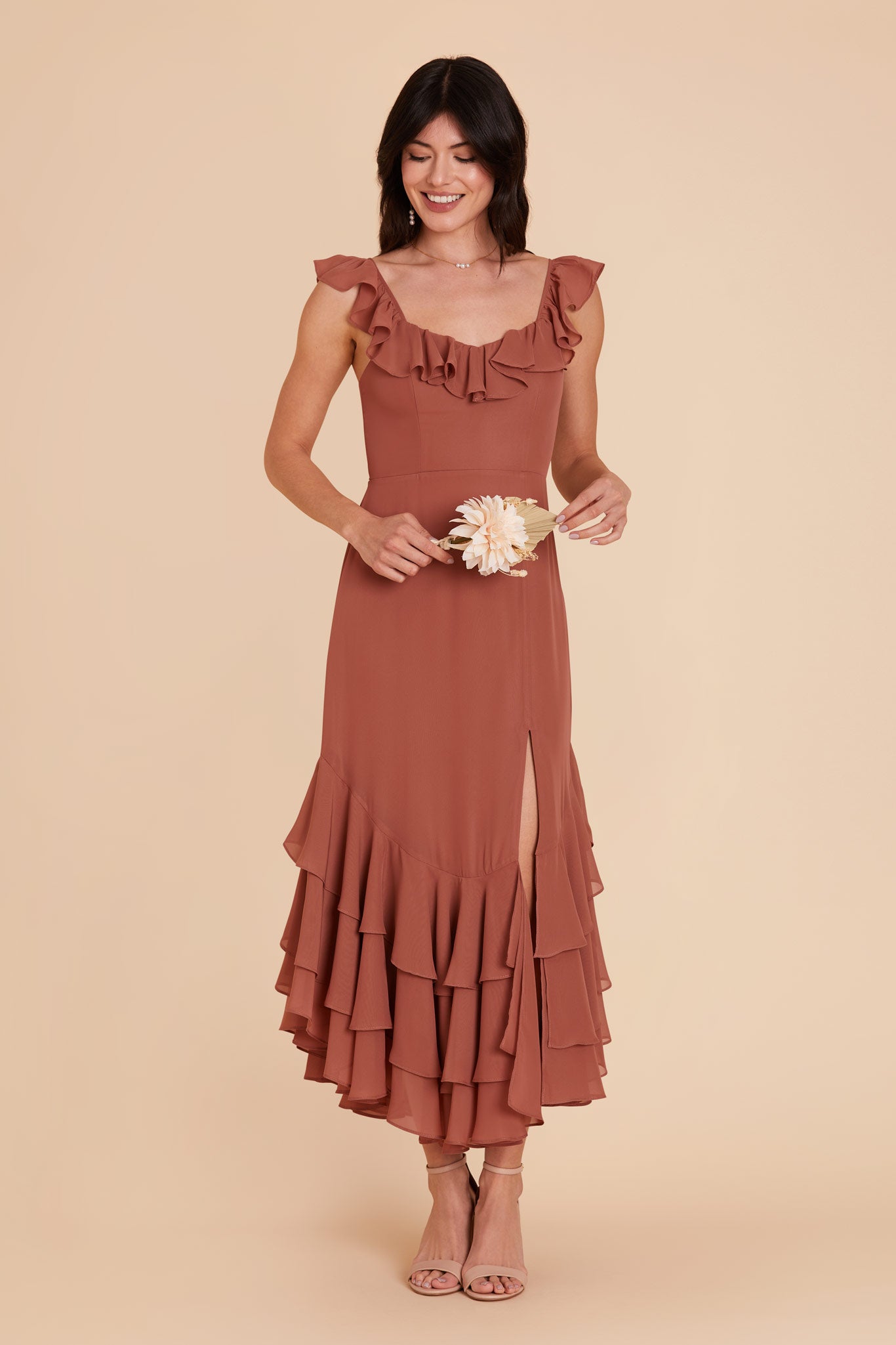 Desert Rose Ginny Chiffon Dress by Birdy Grey