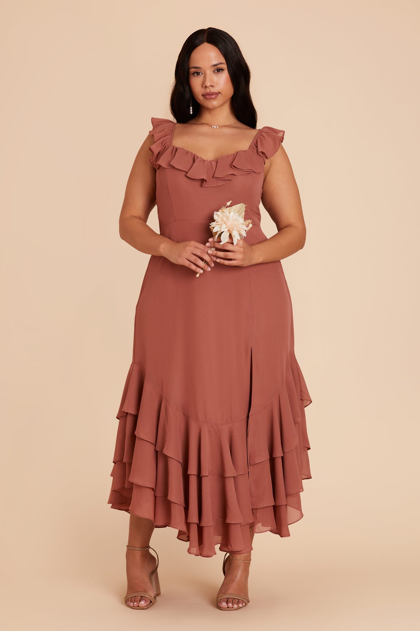 Desert Rose Ginny Chiffon Dress by Birdy Grey