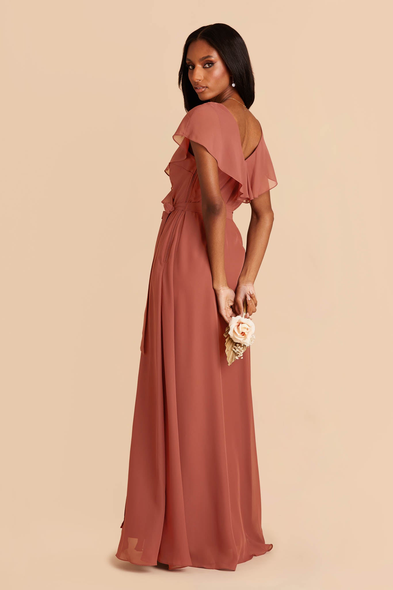 Desert Rose Jackson Chiffon Dress by Birdy Grey
