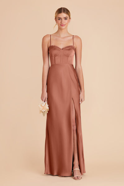 Desert Rose Jessica Matte Satin Dress by Birdy Grey