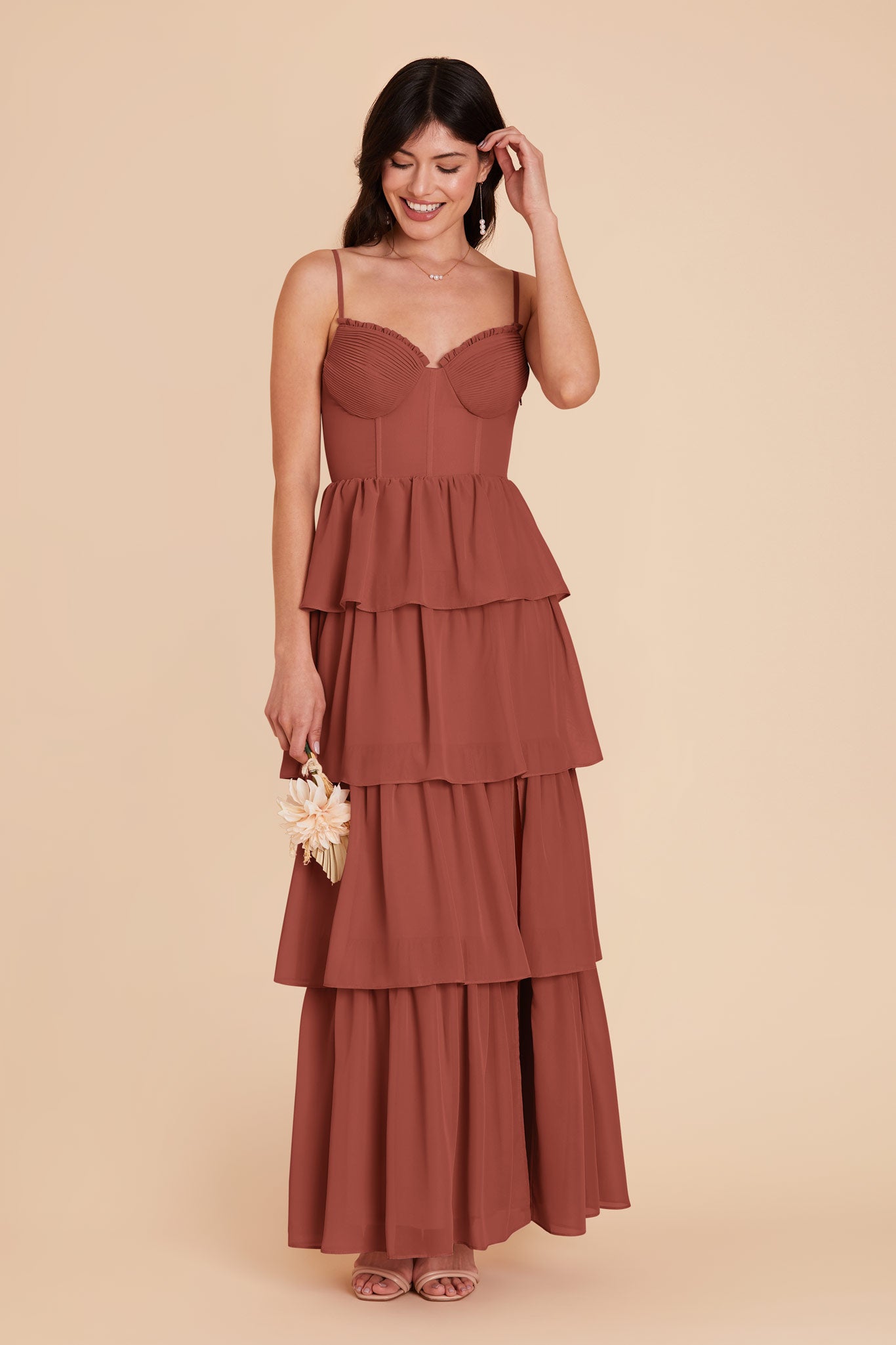 Desert Rose Lola Chiffon Dress by Birdy Grey
