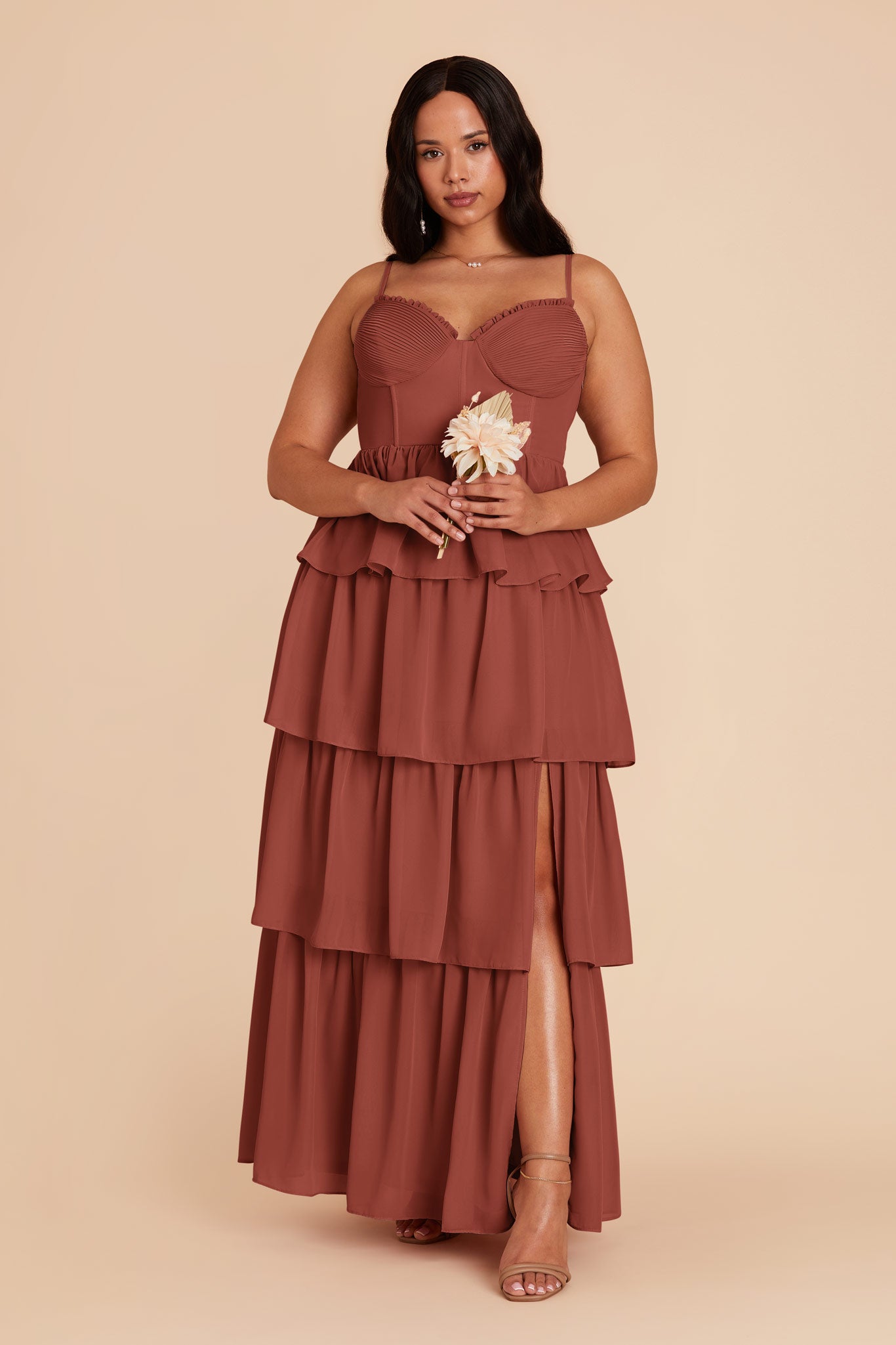Desert Rose Lola Chiffon Dress by Birdy Grey