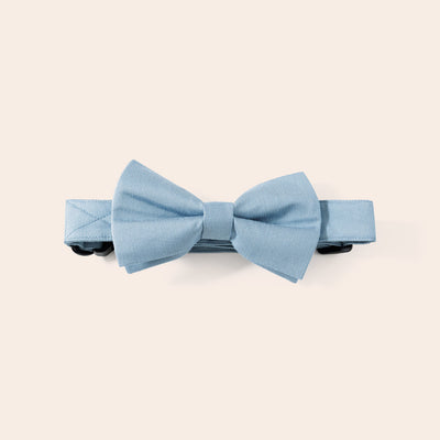 Sadie Dog Bow Tie Collar - Dusty Blue