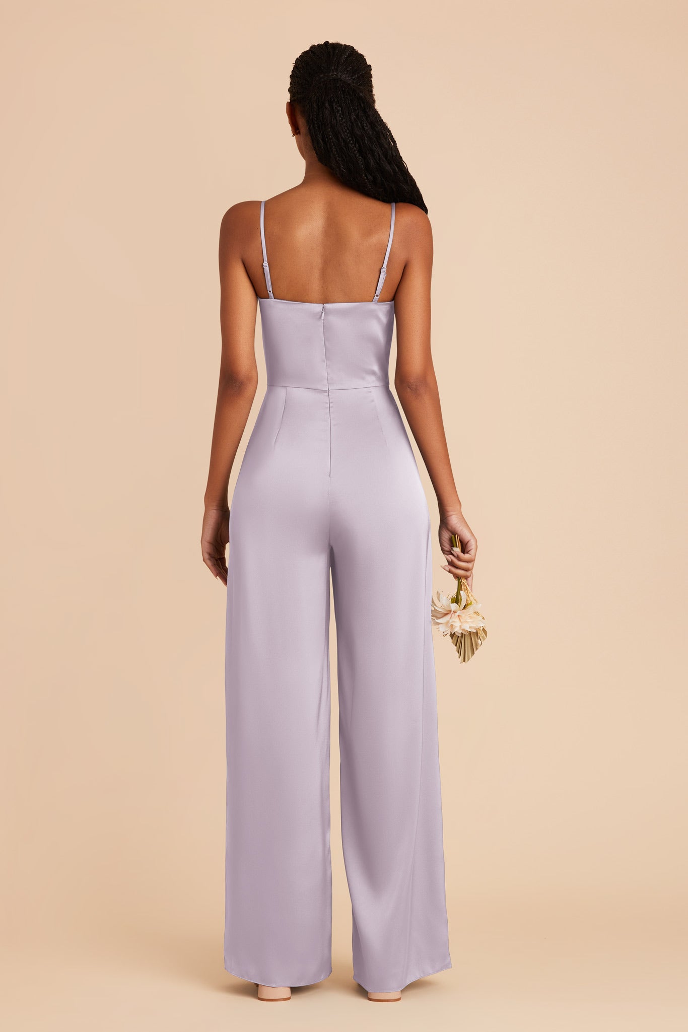 Dusty Lilac Donna Matte Satin Bridesmaid Jumpsuit by Birdy Grey