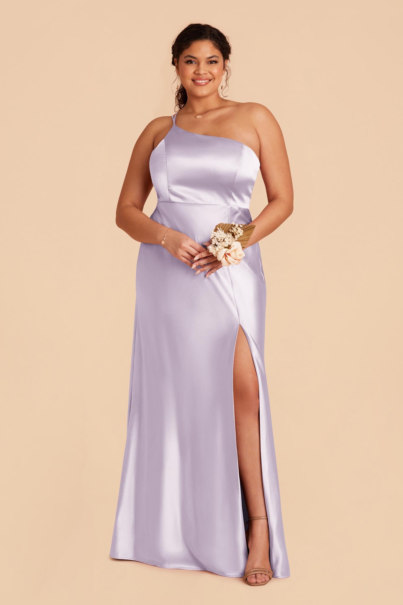 Kensie Shiny Satin Dress - Dusty Lilac
