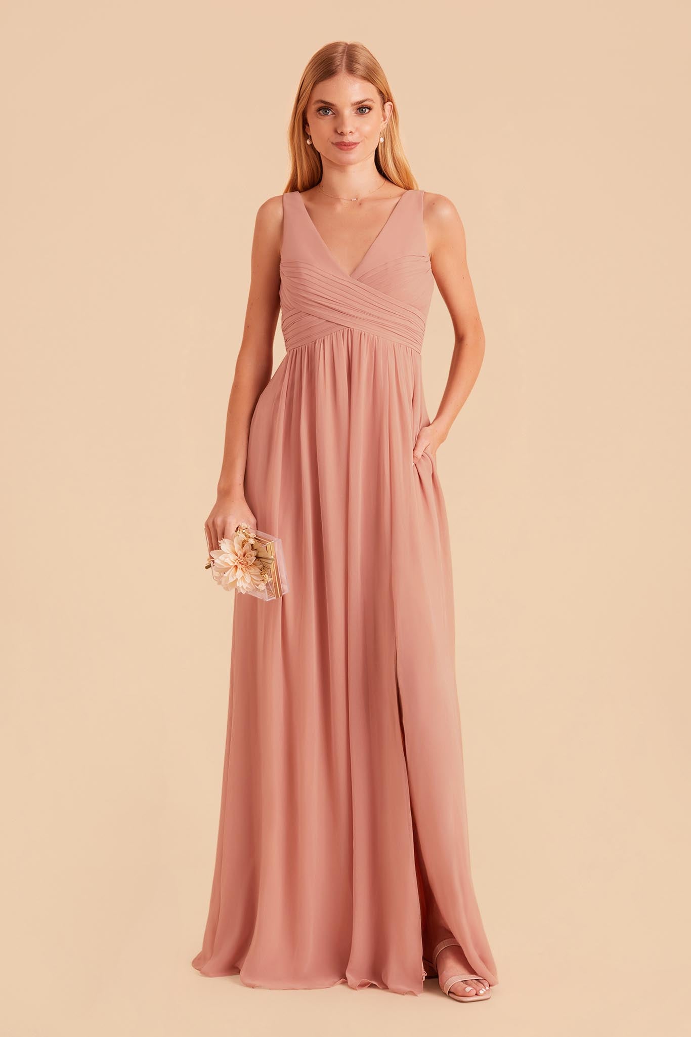 Dusty Rose Laurie Empire Dress by Birdy Grey