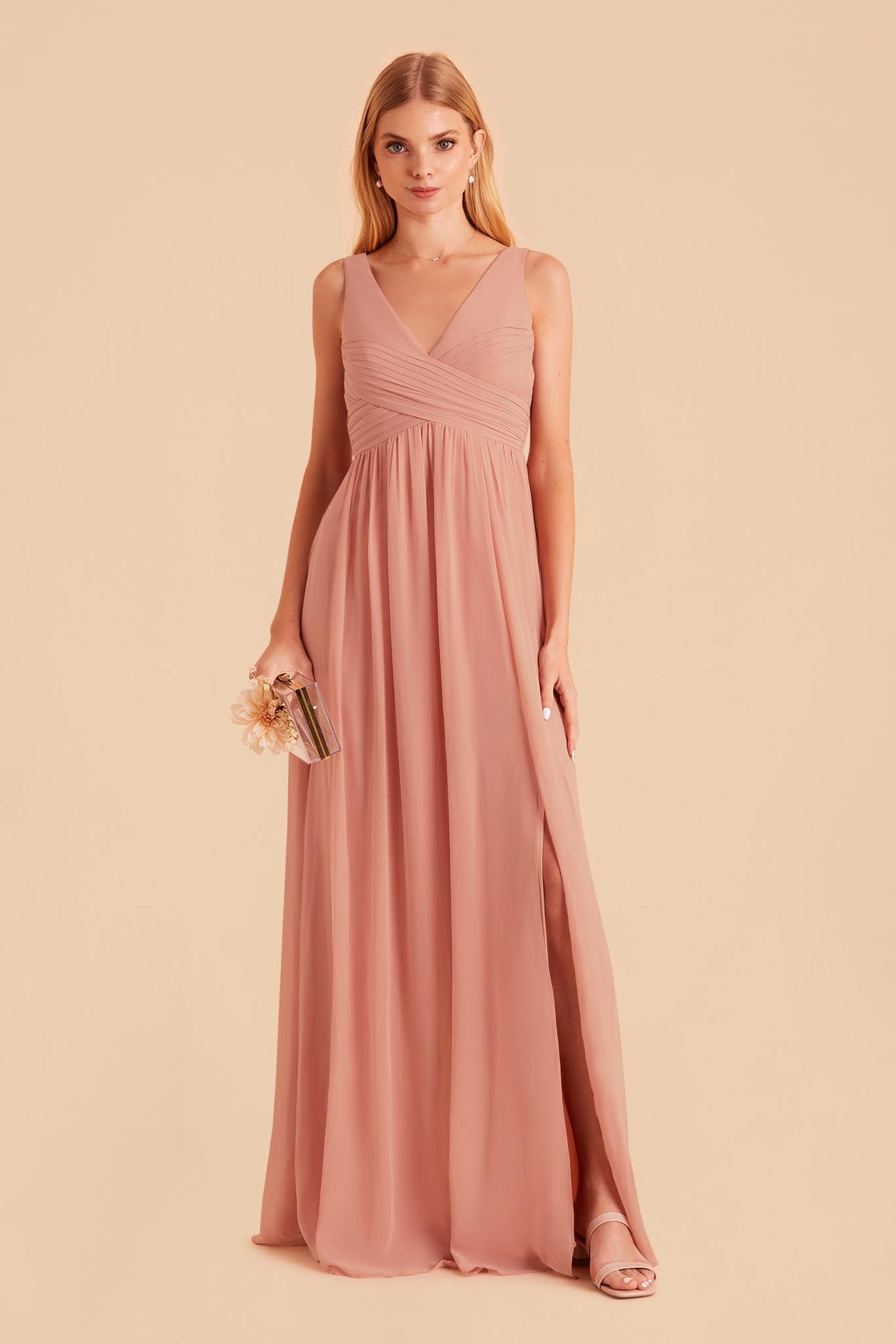 Dusty Rose Laurie Empire Dress by Birdy Grey