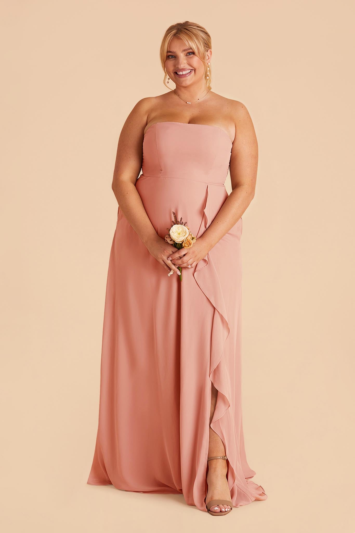 Winnie Convertible Chiffon Dress - Dusty Rose