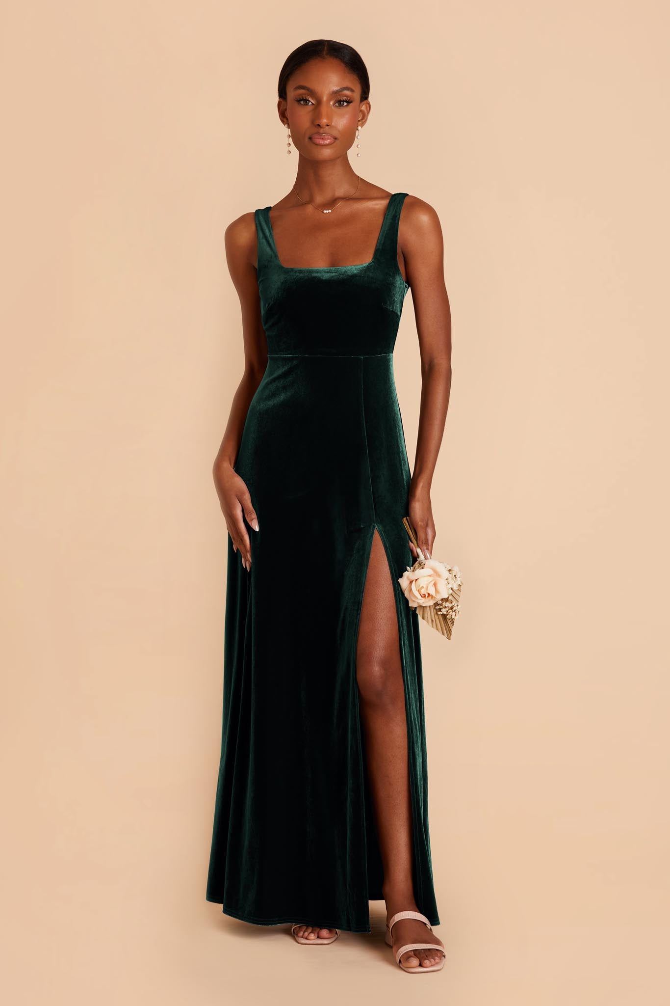 Emerald Alex Velvet Dress by Birdy Grey
