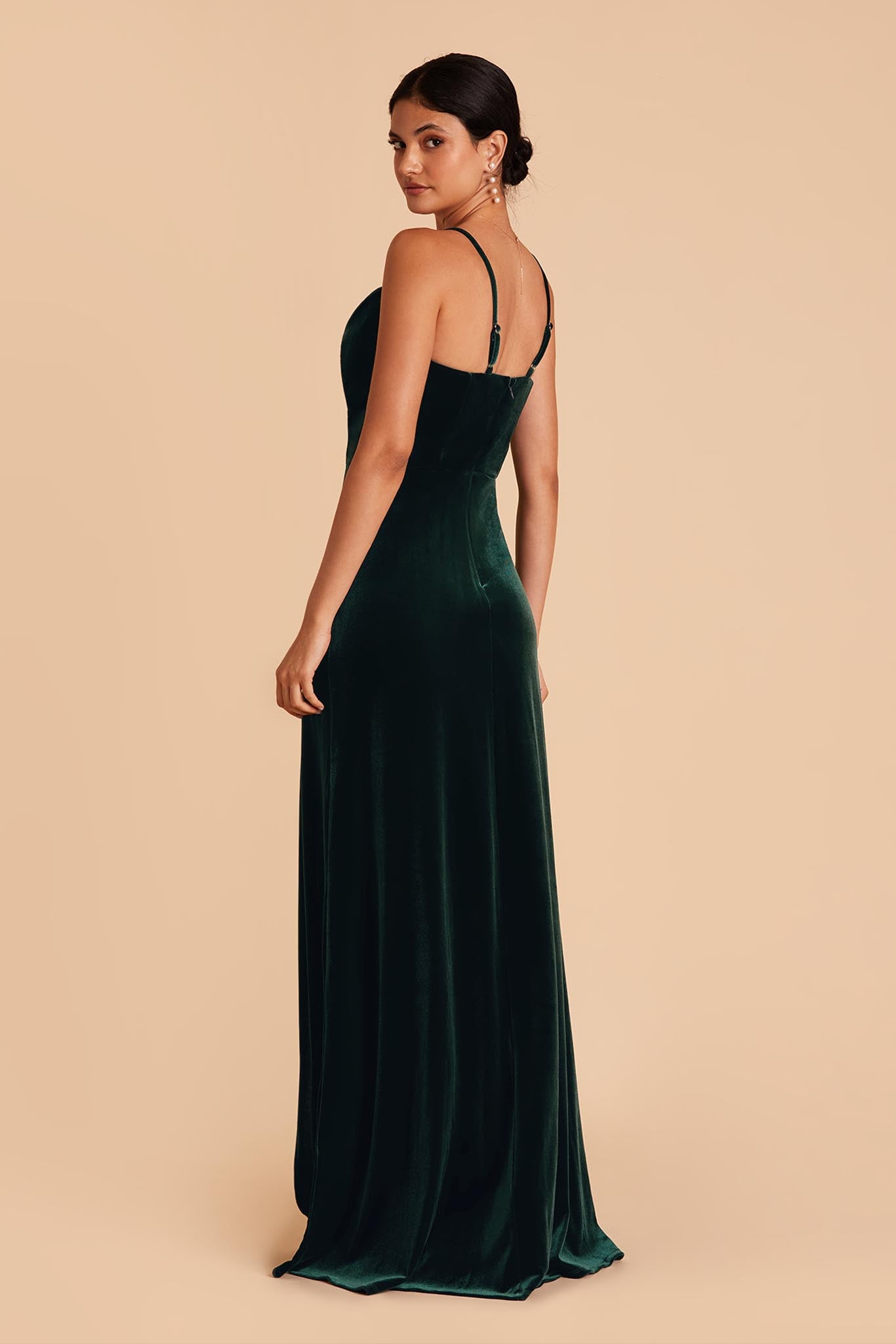 Emerald Ash Velvet Dress by Birdy Grey