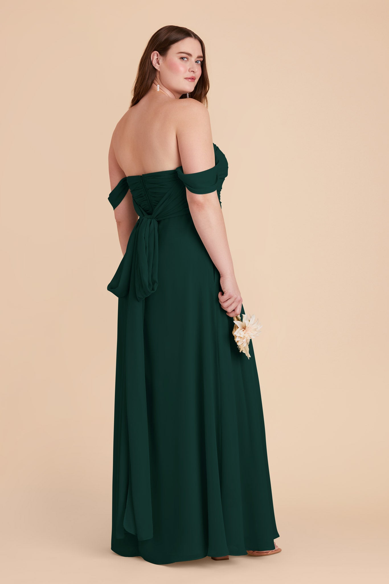 Emerald Cara Chiffon Dress by Birdy Grey