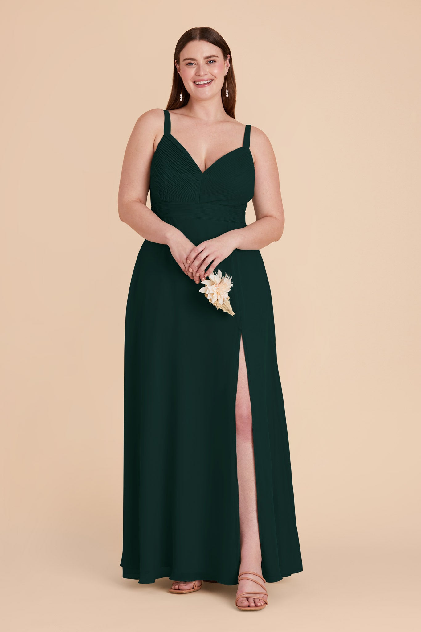 Emerald Deborah Chiffon Dress by Birdy Grey