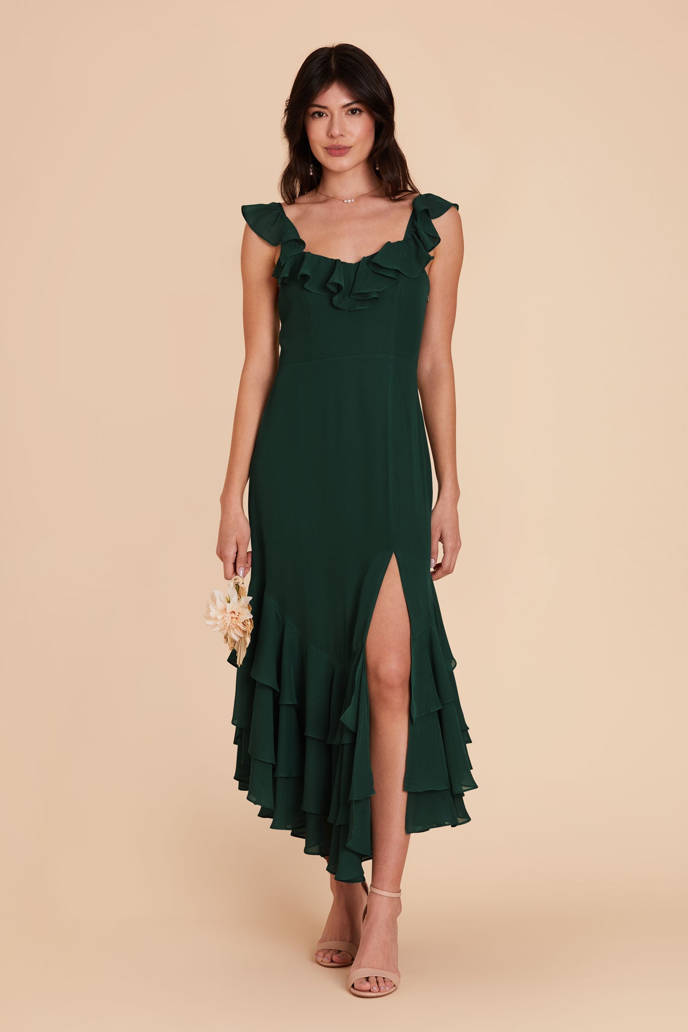 Emerald Ginny Chiffon Dress by Birdy Grey