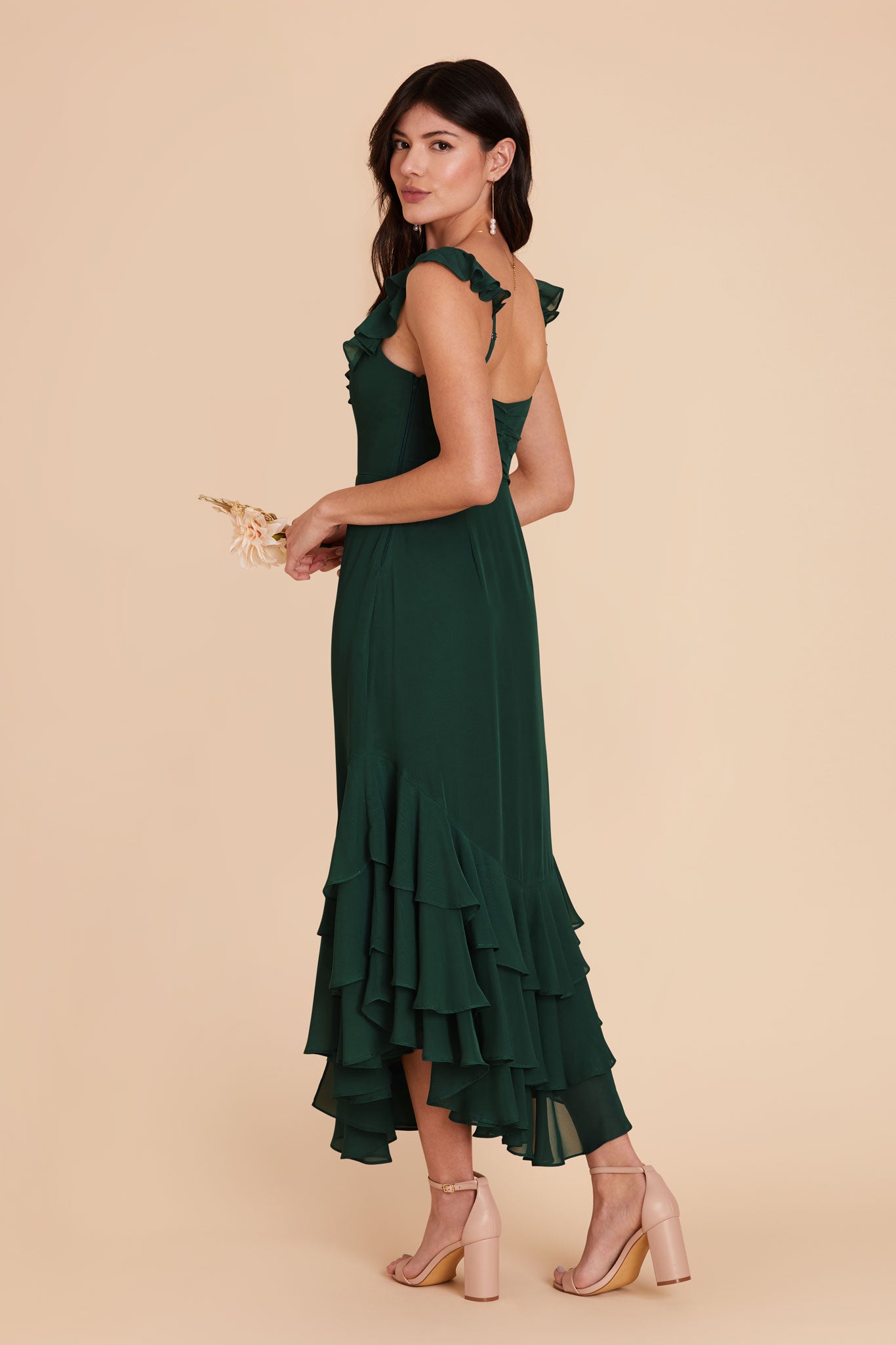 Emerald Ginny Chiffon Dress by Birdy Grey