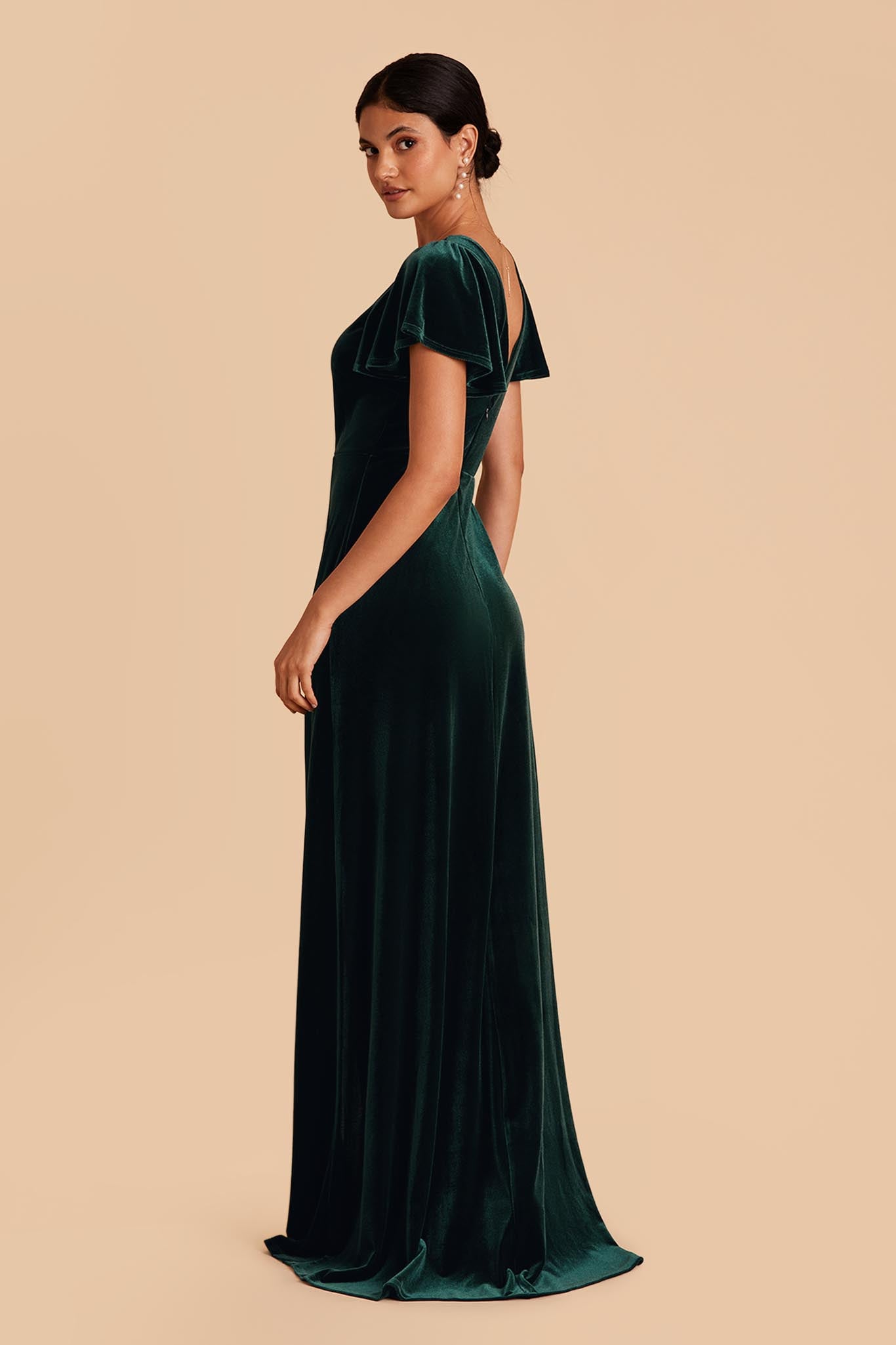 Emerald Hannah Velvet Dress by Birdy Grey