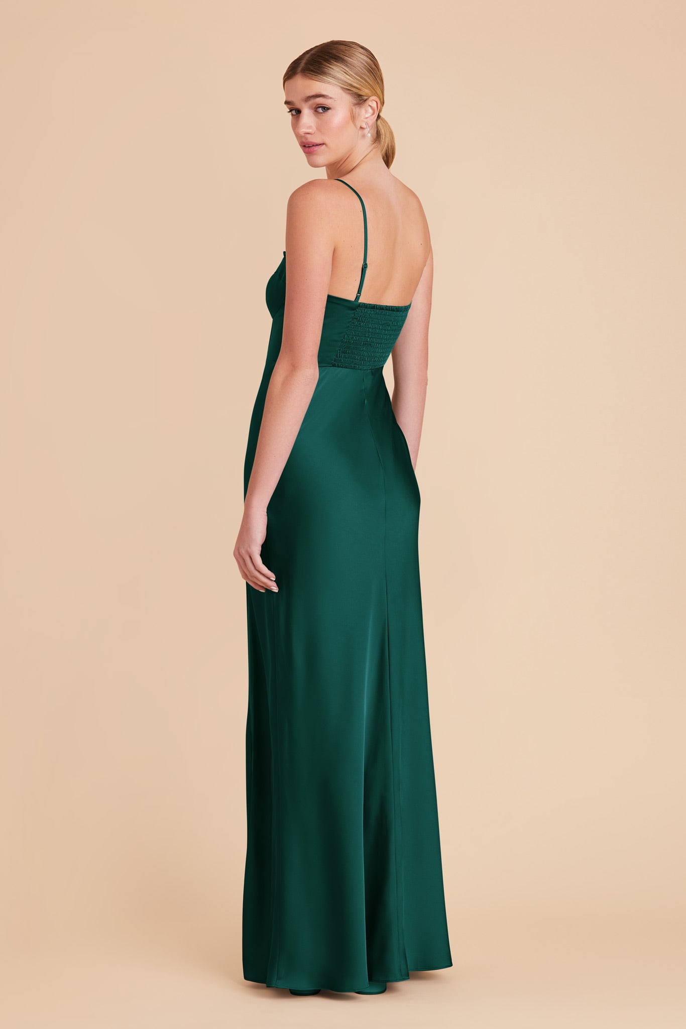 Emerald Jessica Matte Satin Dress by Birdy Grey