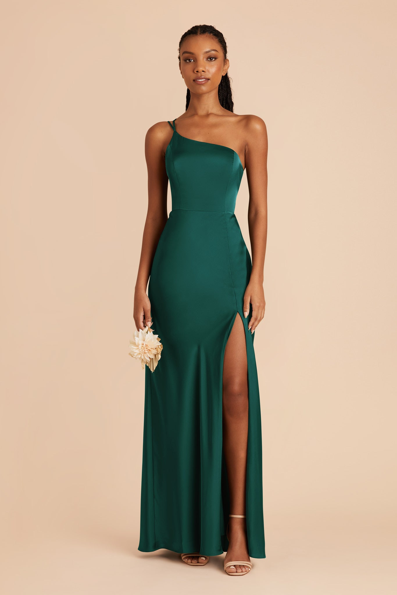 Emerald Kensie Matte Satin Dress by Birdy Grey