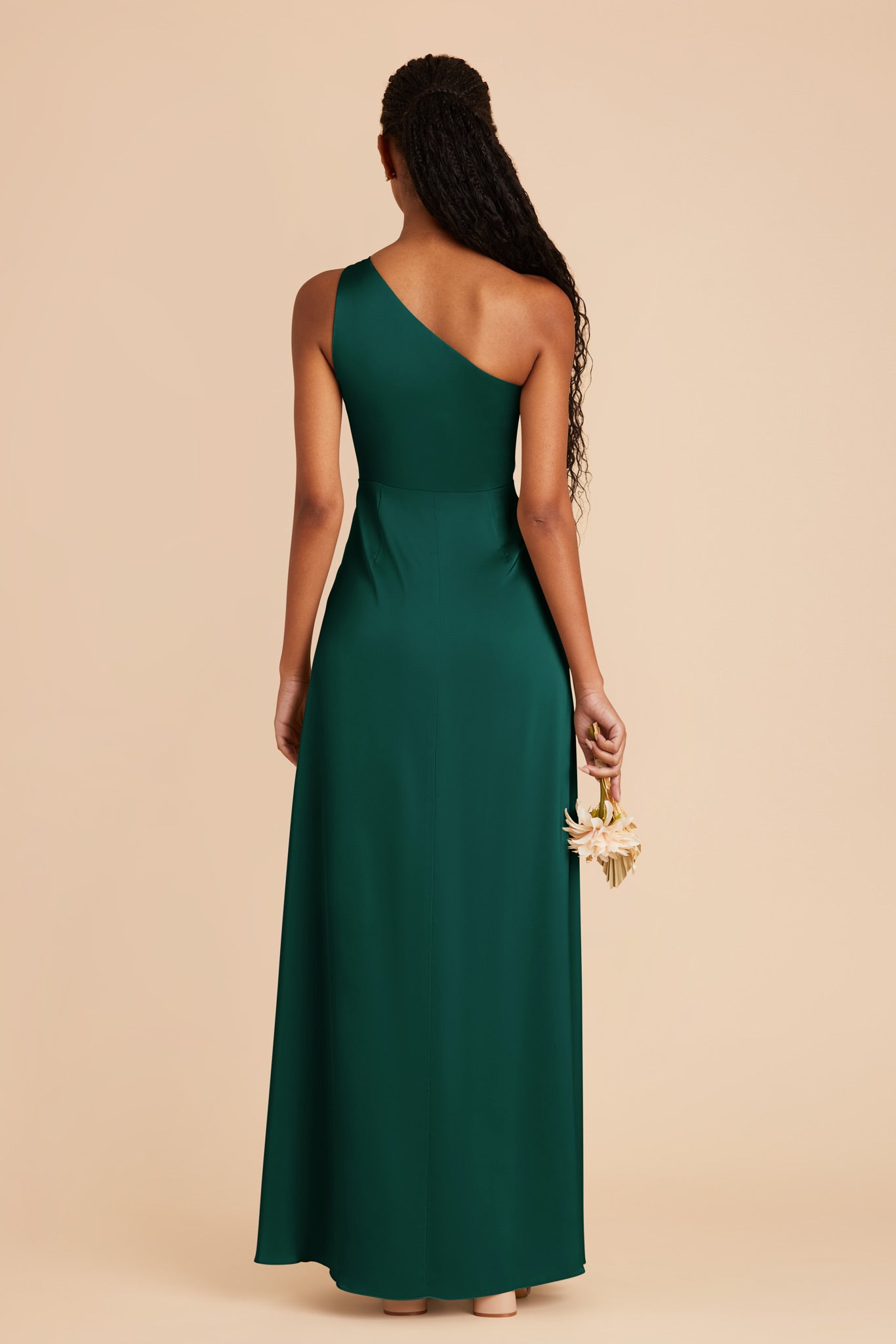 Emerald Kira Matte Satin Dress by Birdy Grey