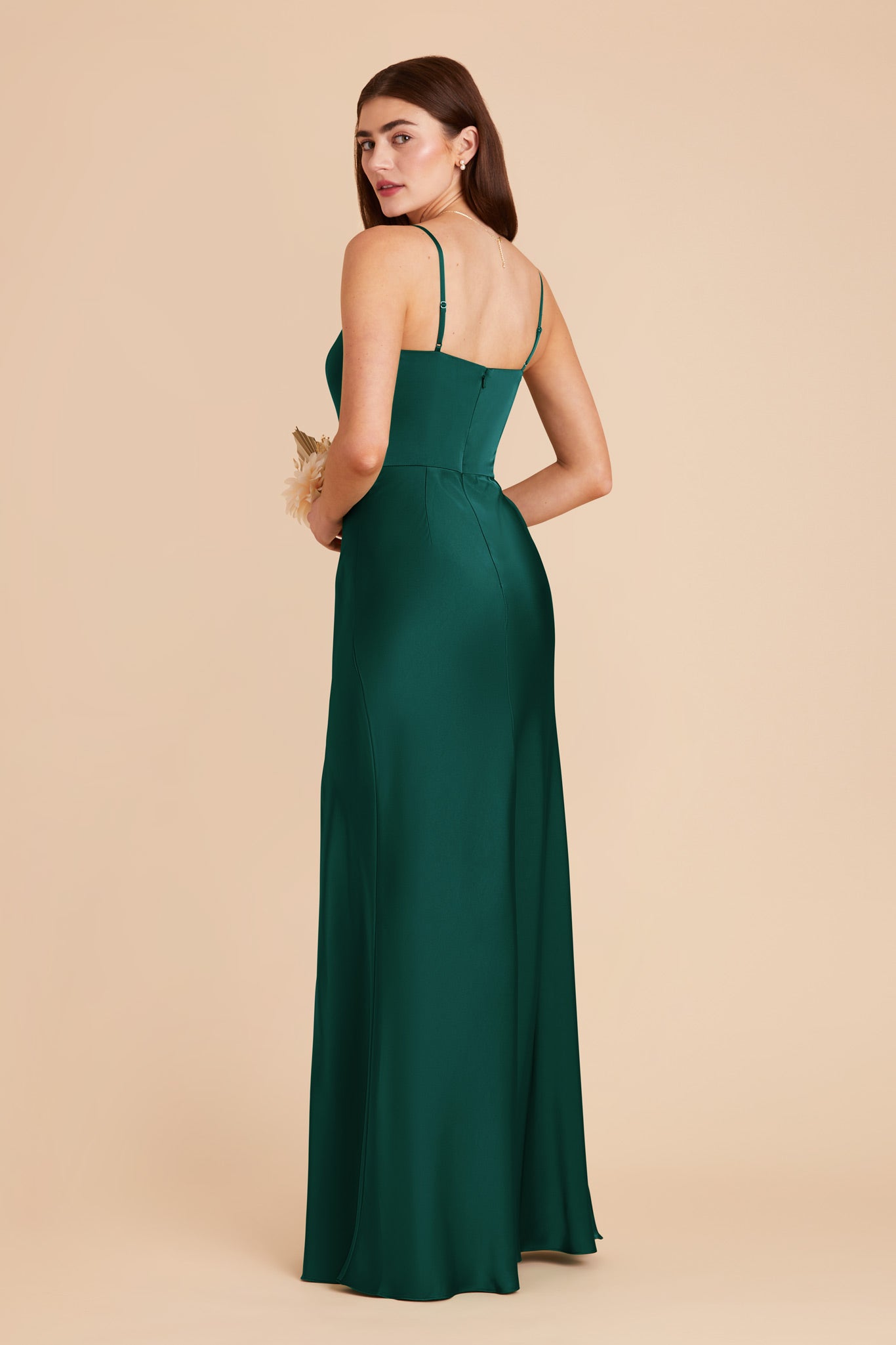 Emerald Mai Matte Satin Dress by Birdy Grey