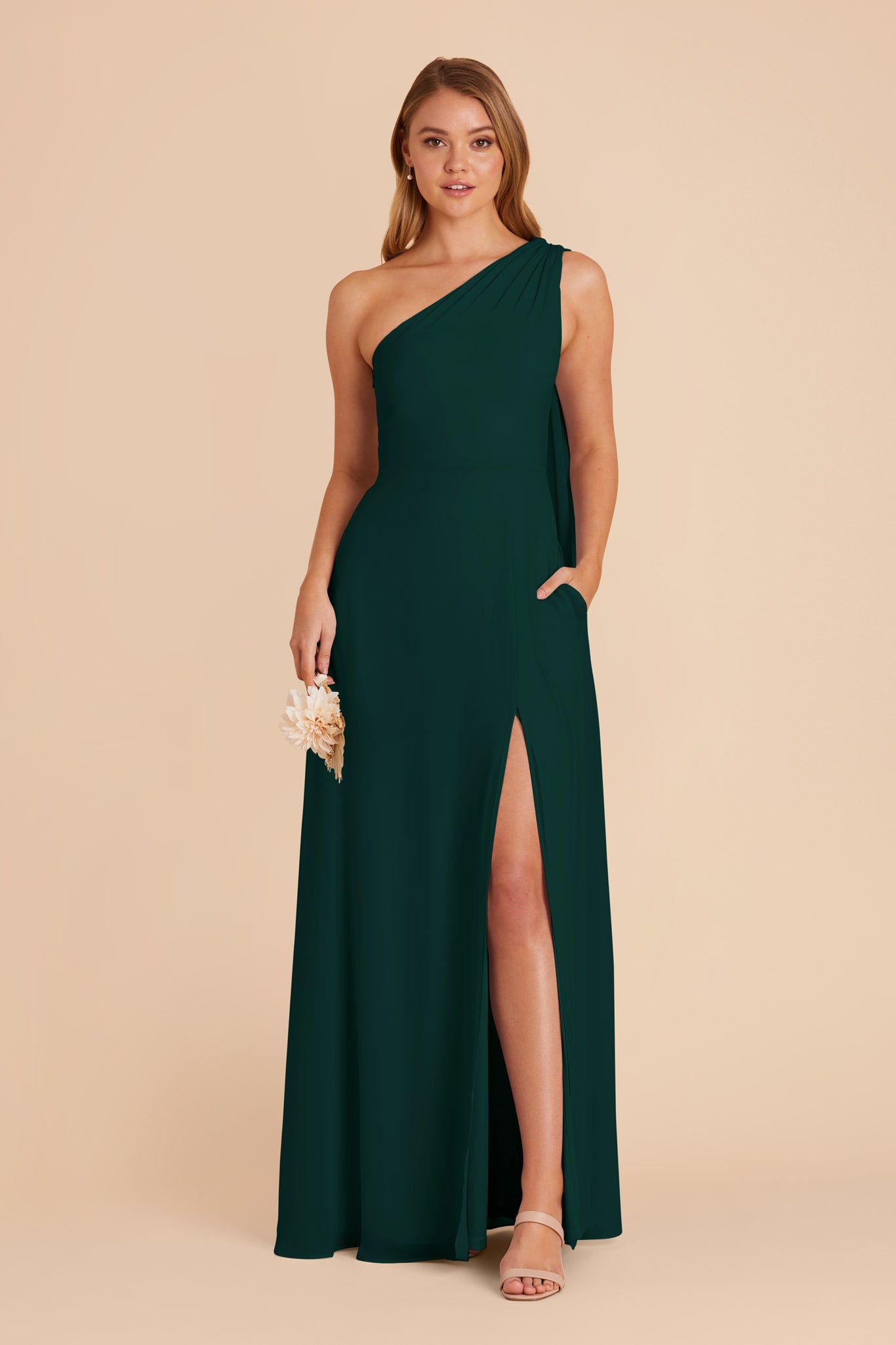 Emerald Melissa Chiffon Dress by Birdy Grey