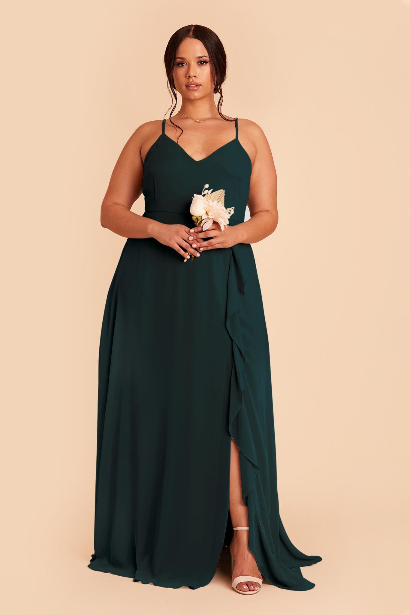 Theresa Chiffon Dress - Emerald