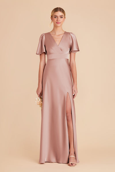 English Rose Marni Matte Satin Dress by Birdy Grey